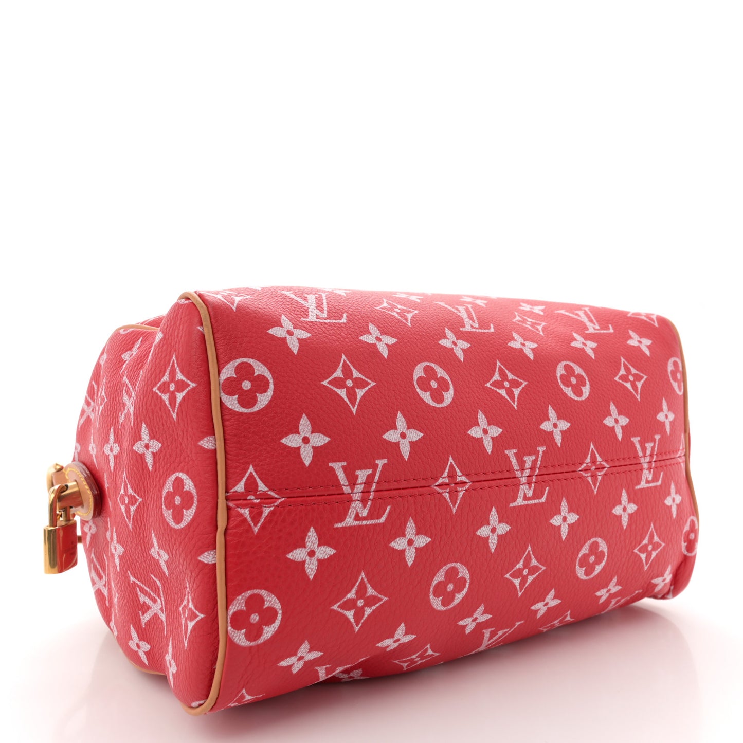 Soft Calfskin Monogram Speedy P9 Bandouliere 25 Red