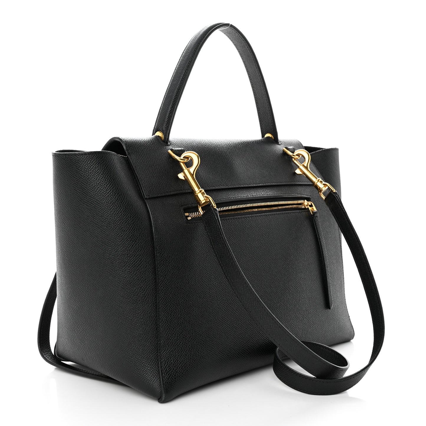 Grained Calfskin Mini Belt Bag Black