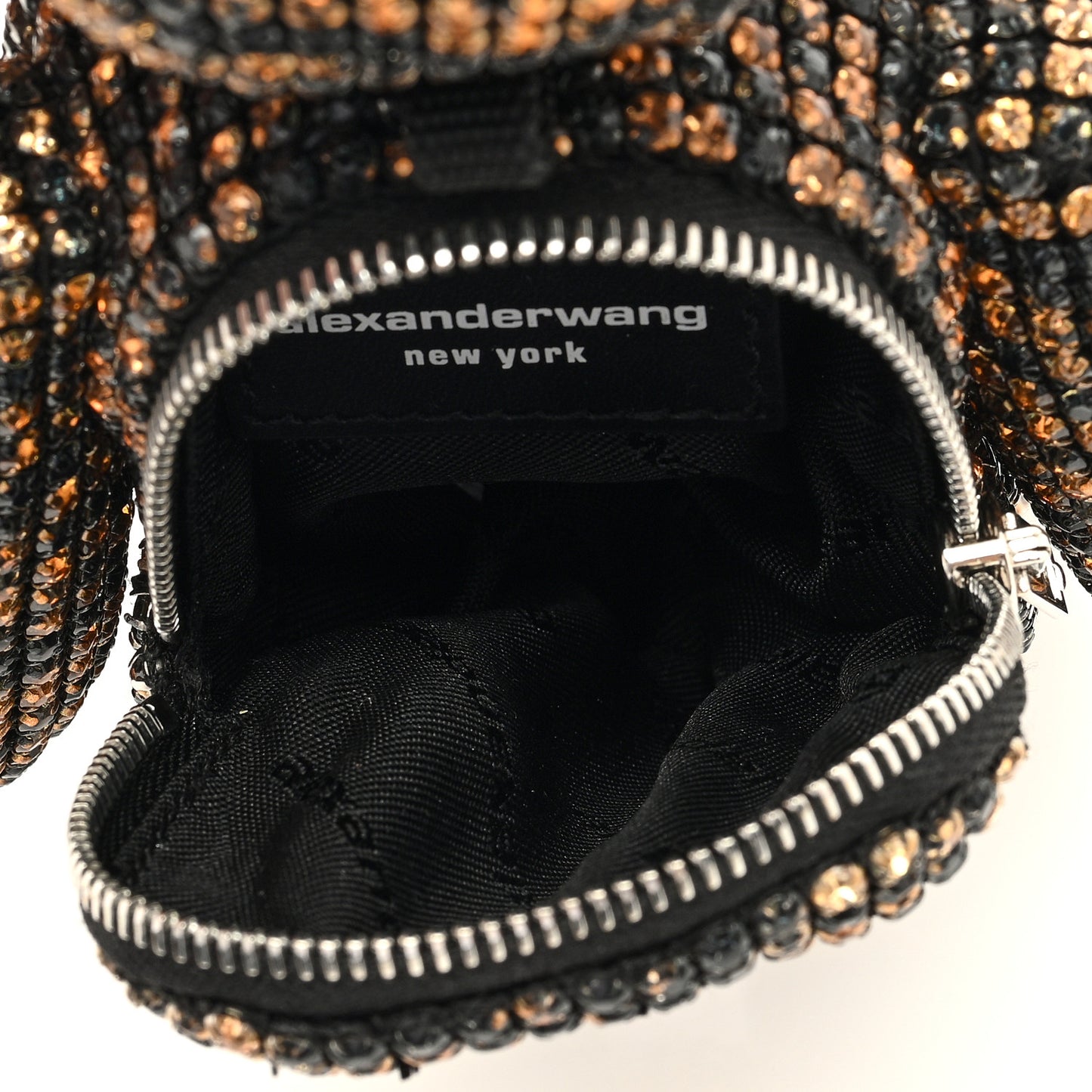 Crystal Mesh Tiger Beiress Wristlet Black Multicolor