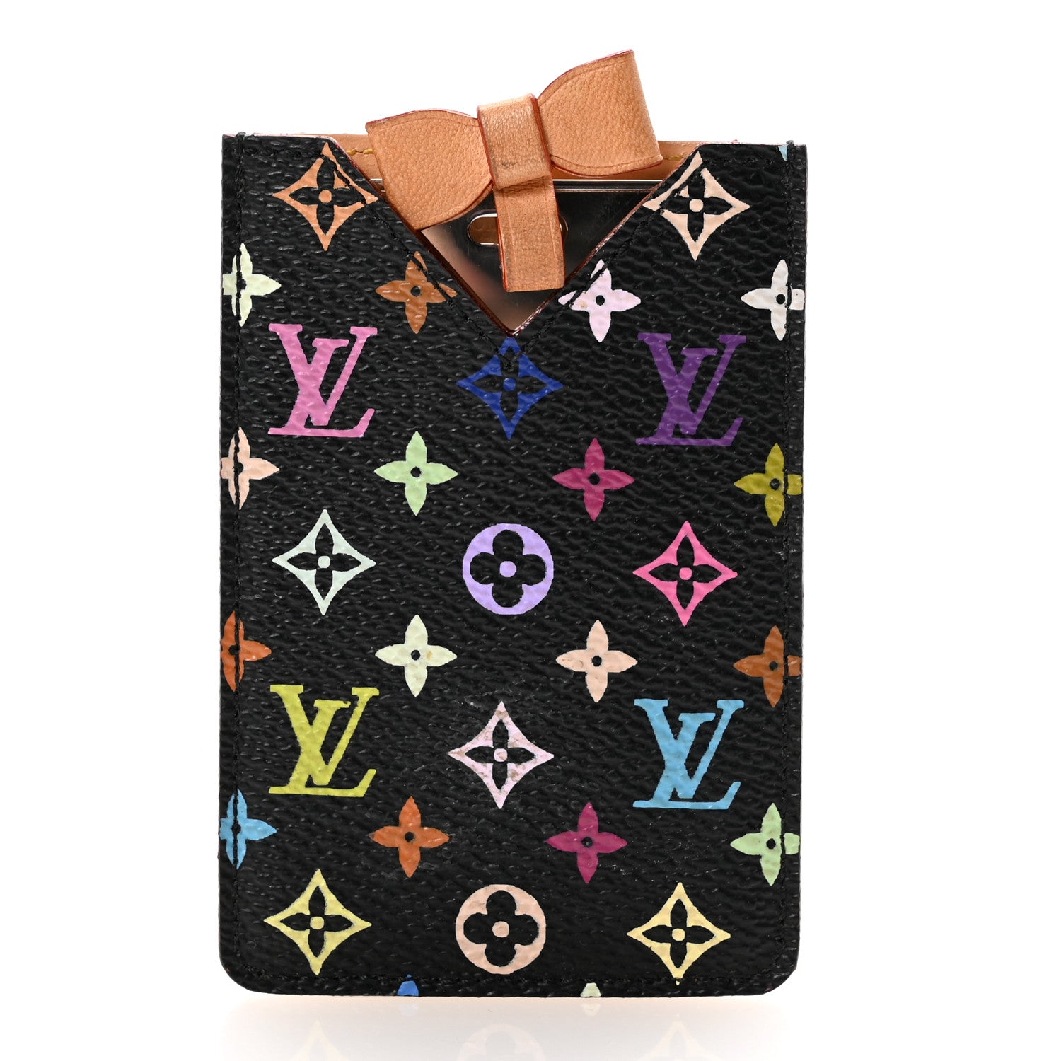 Louis Vuitton Monogram Multicolor Mirror and Case Pouch Black