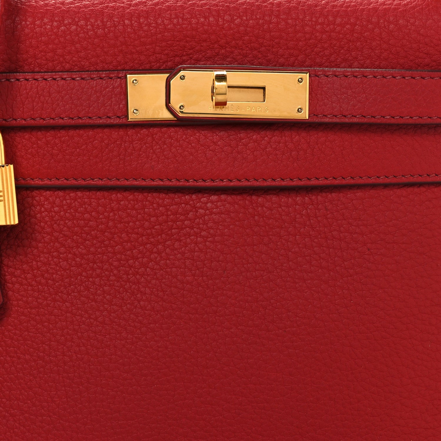 Hermes Taurillon Clemence Kelly Retourne 28 Rouge Vif 8 of 15