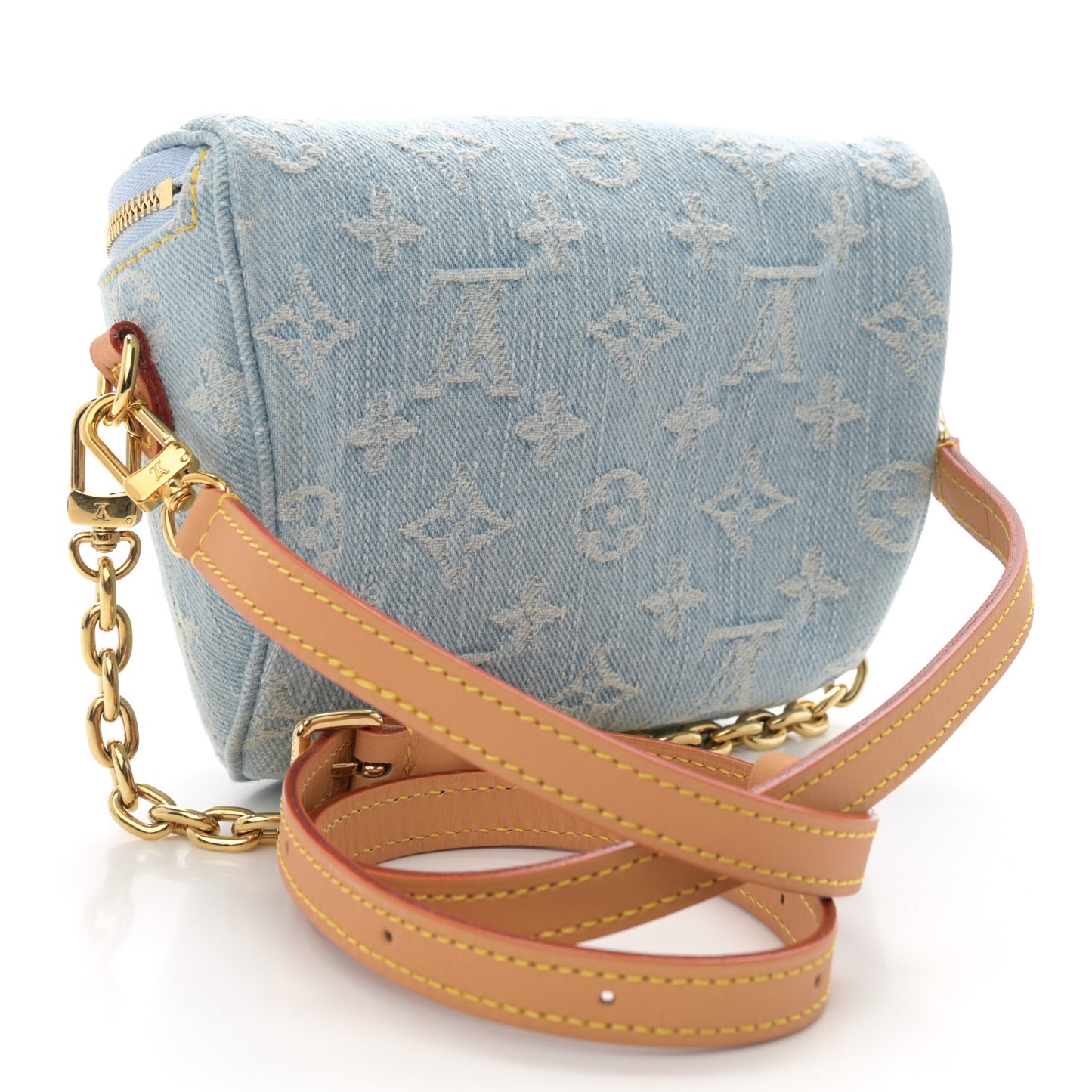 Monogram Denim Mini Bumbag Sky Blue