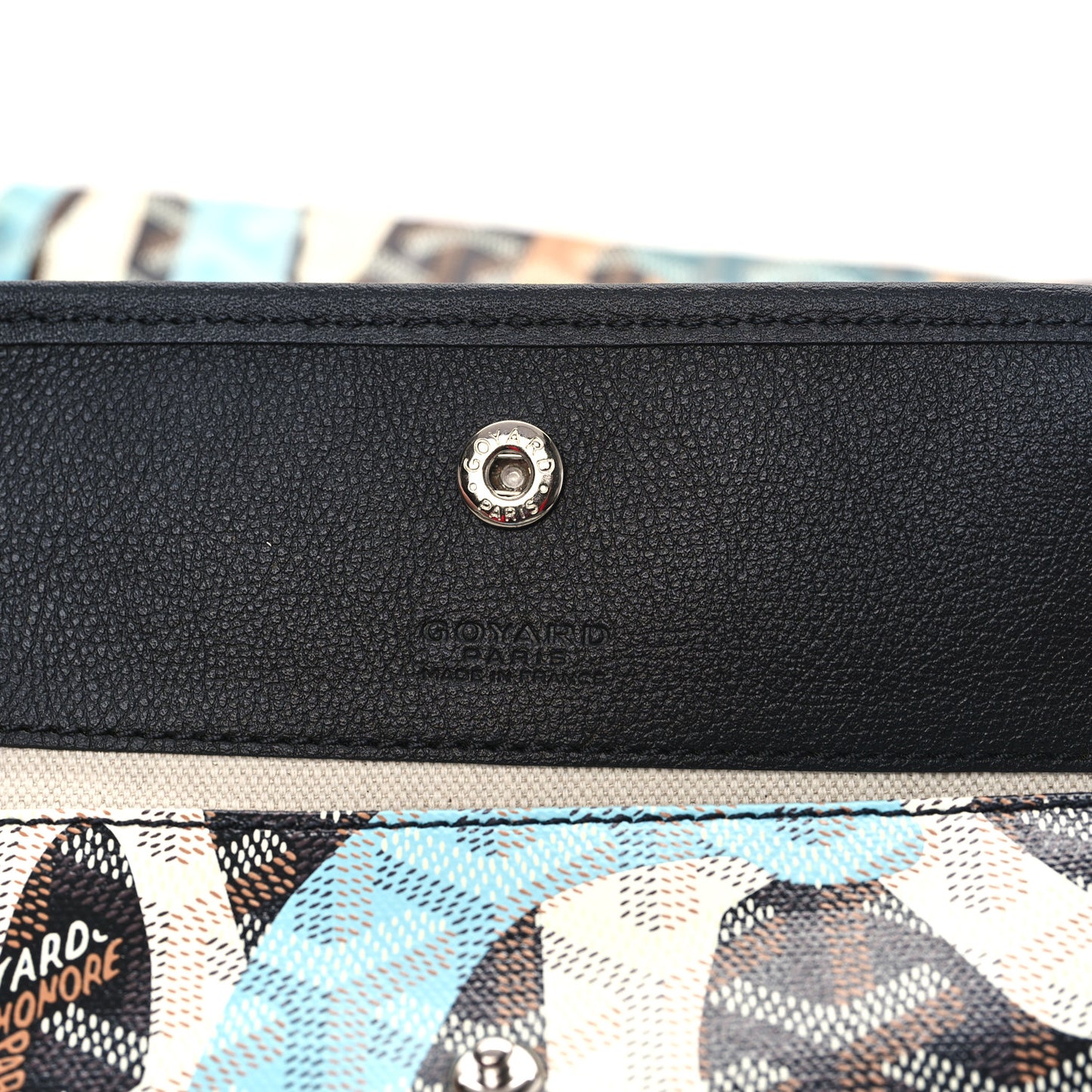 Goyardine Saint Louis Lettres Camouflage GM Black Blue