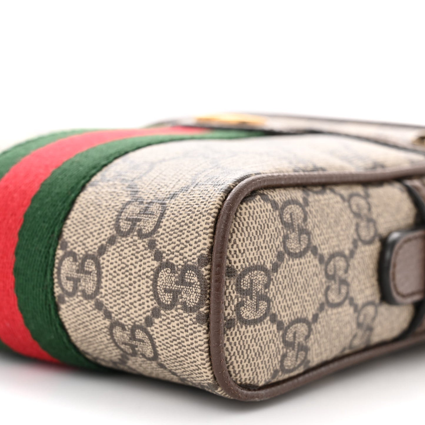 GG Supreme Monogram Web Mini Ophidia Messenger Brown