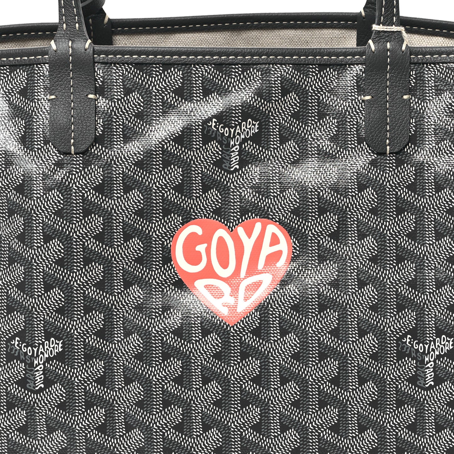 Goyardine Heart Saint Louis PM Grey