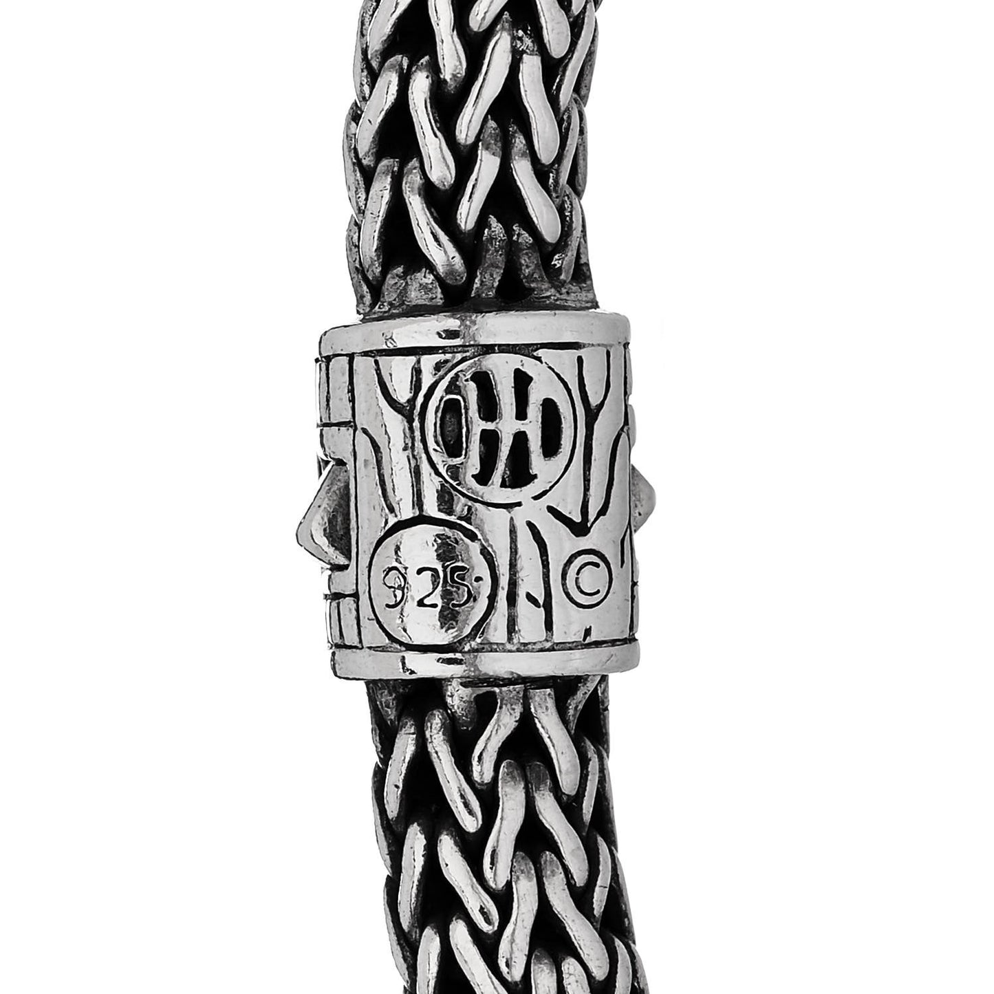 Sterling Silver Black Sapphire 6.5mm Classic Chain Bracelet