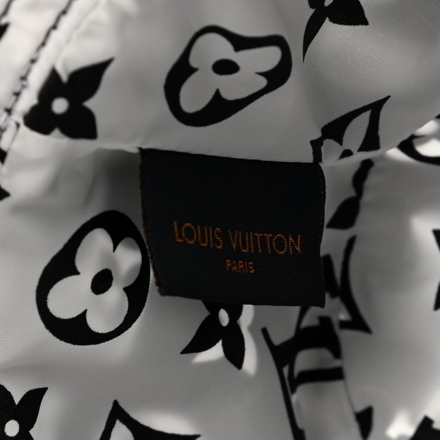 Nylon Monogram Reversible Bob Bucket Hat M Black White