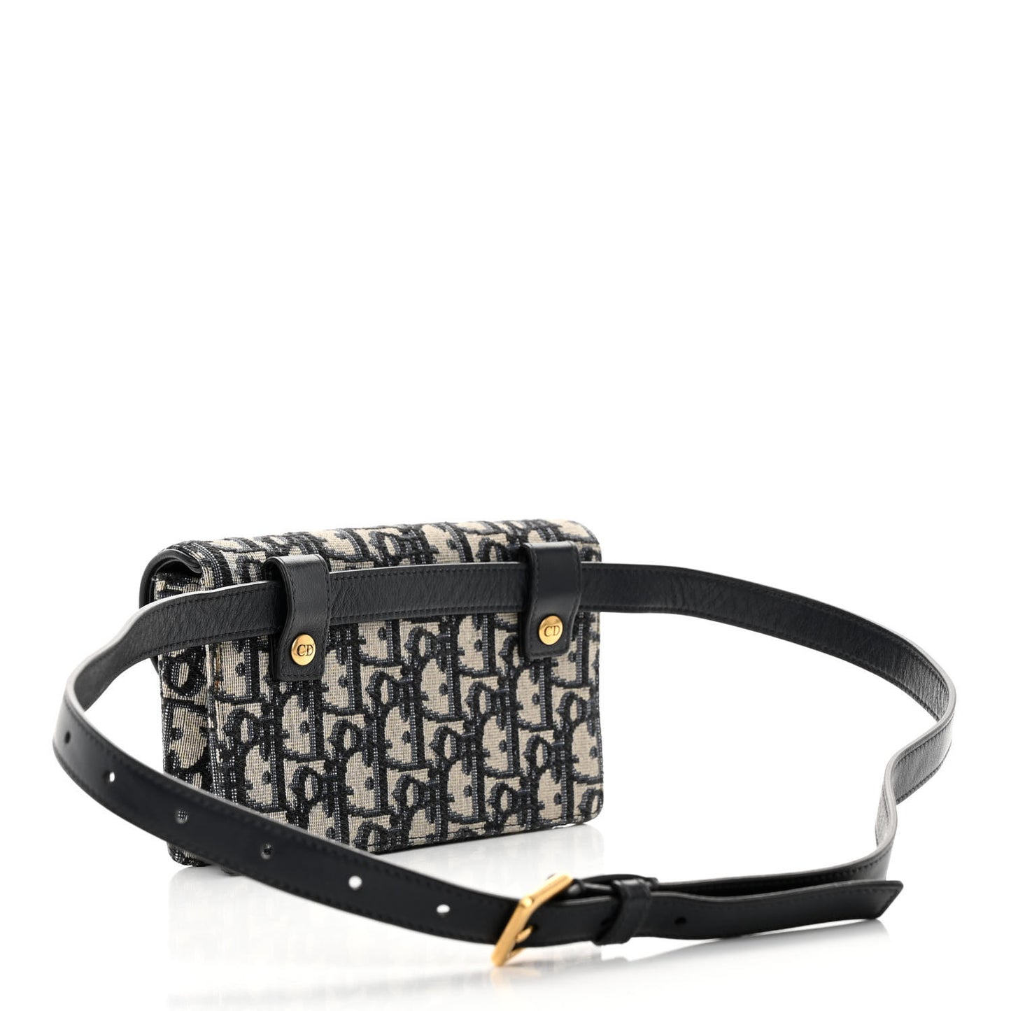 Oblique Saddle Belt Bag Blue