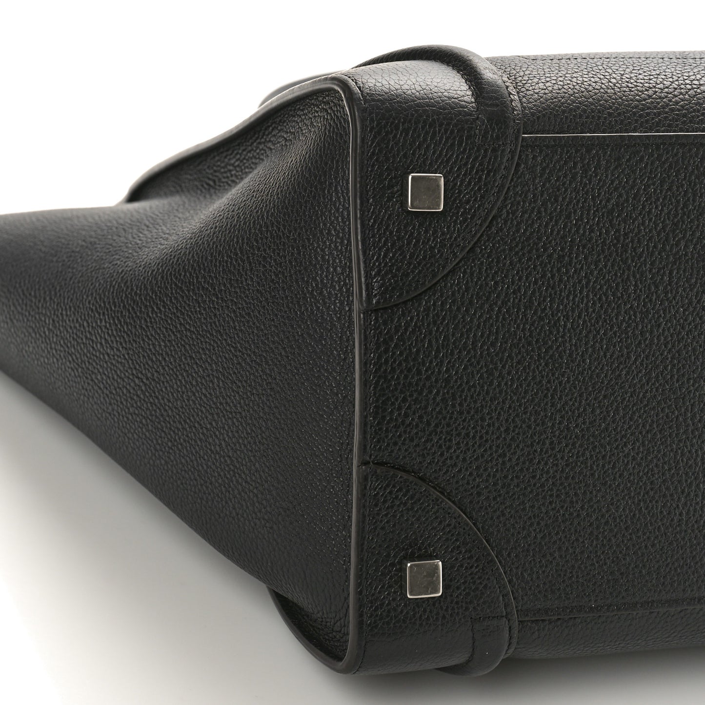 Drummed Calfskin Mini Luggage Black