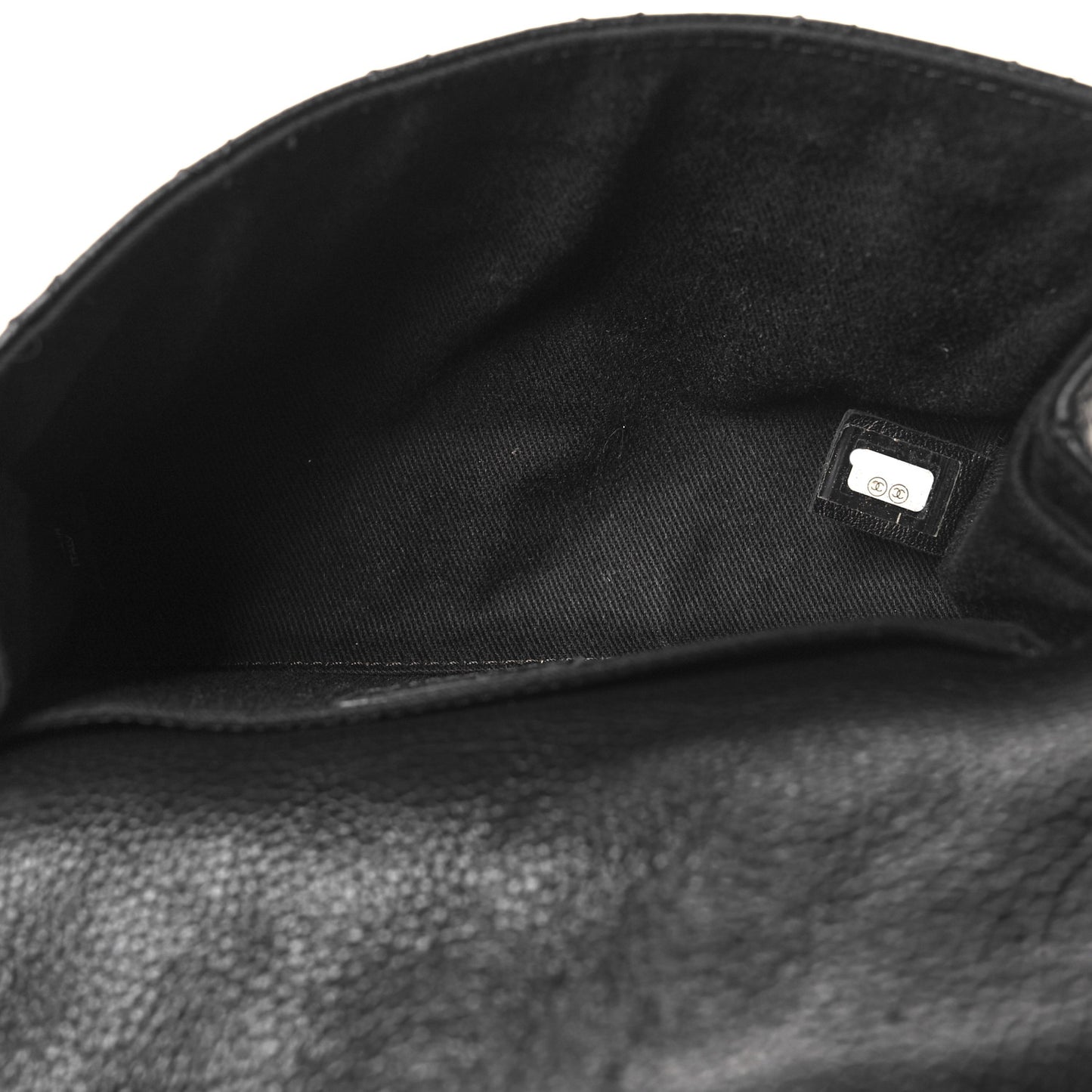 Grained Calfskin Quilted 2.55 Reissue Flap Belt Bag Clutch Black