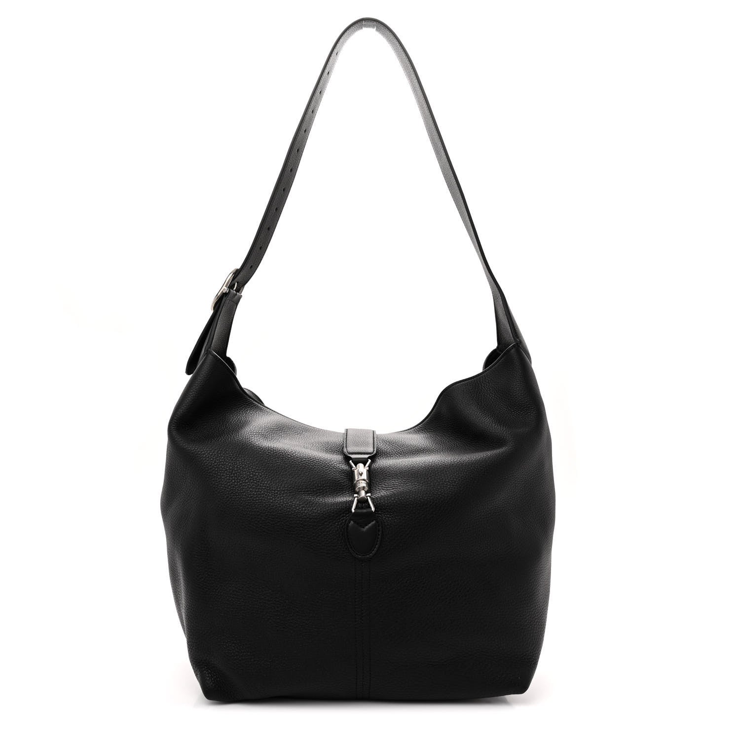 Gucci Amour Grane Calfskin Medium Jackie 1961 Crossbody Bag Black 1 of 10
