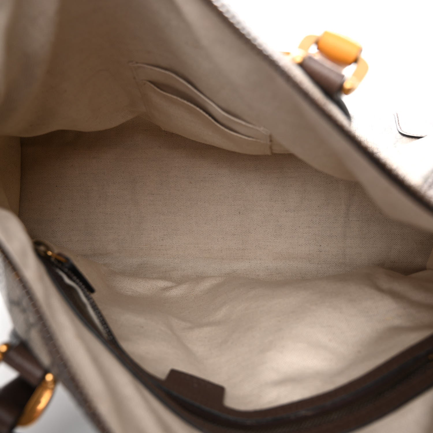 Gucci Soft GG Supreme Monogram Web Large Duffle Bag Beige New Acero Crop 5 of 9