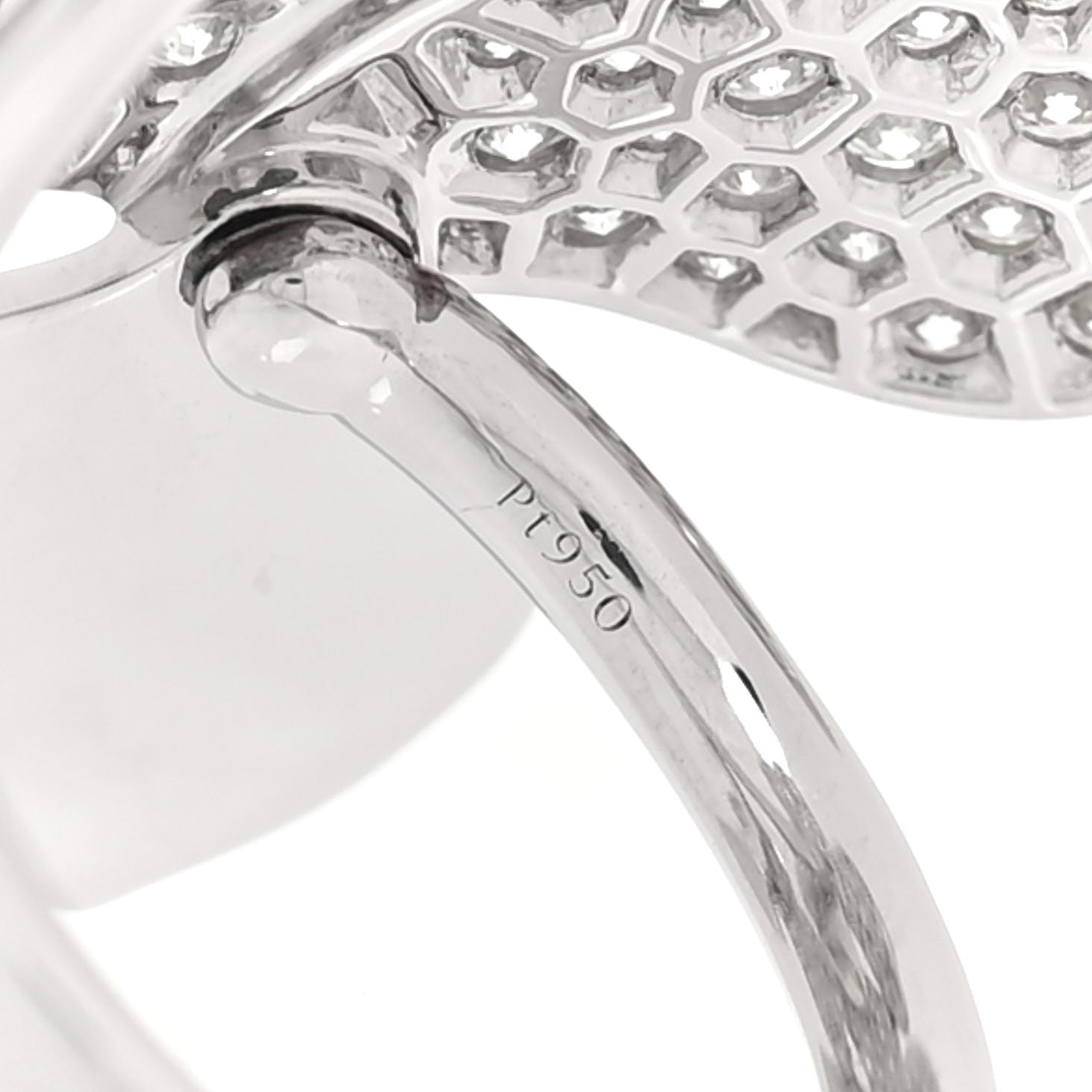 Tiffany Platinum Diamond Paper Flowers Cluster Ring 49 5 5 of 6