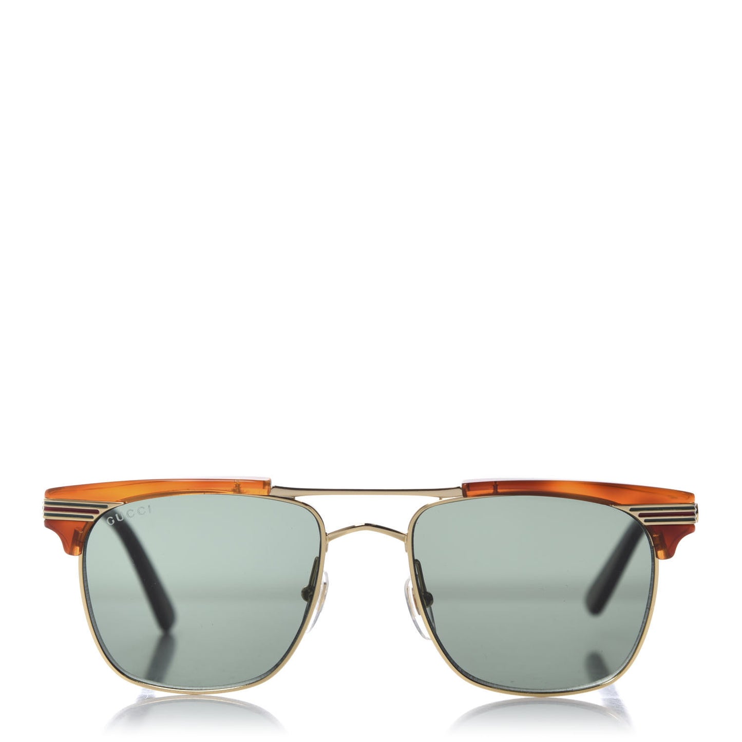 Acetate Square Frame Web Sunglasses GG0287S Light Tortoise