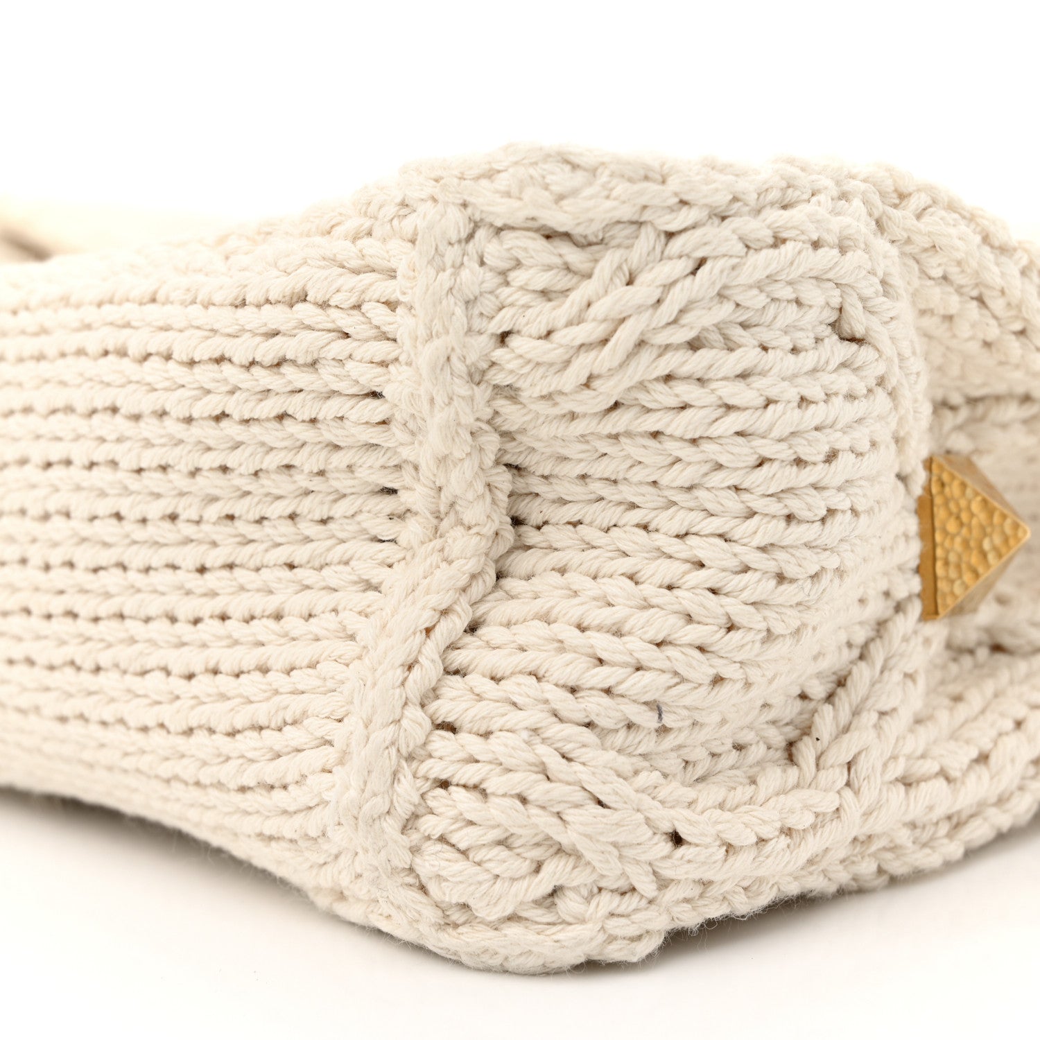 Valentino Garavani Knit Medium Roman Stud Shoulder Bag Ecru 9 of 13