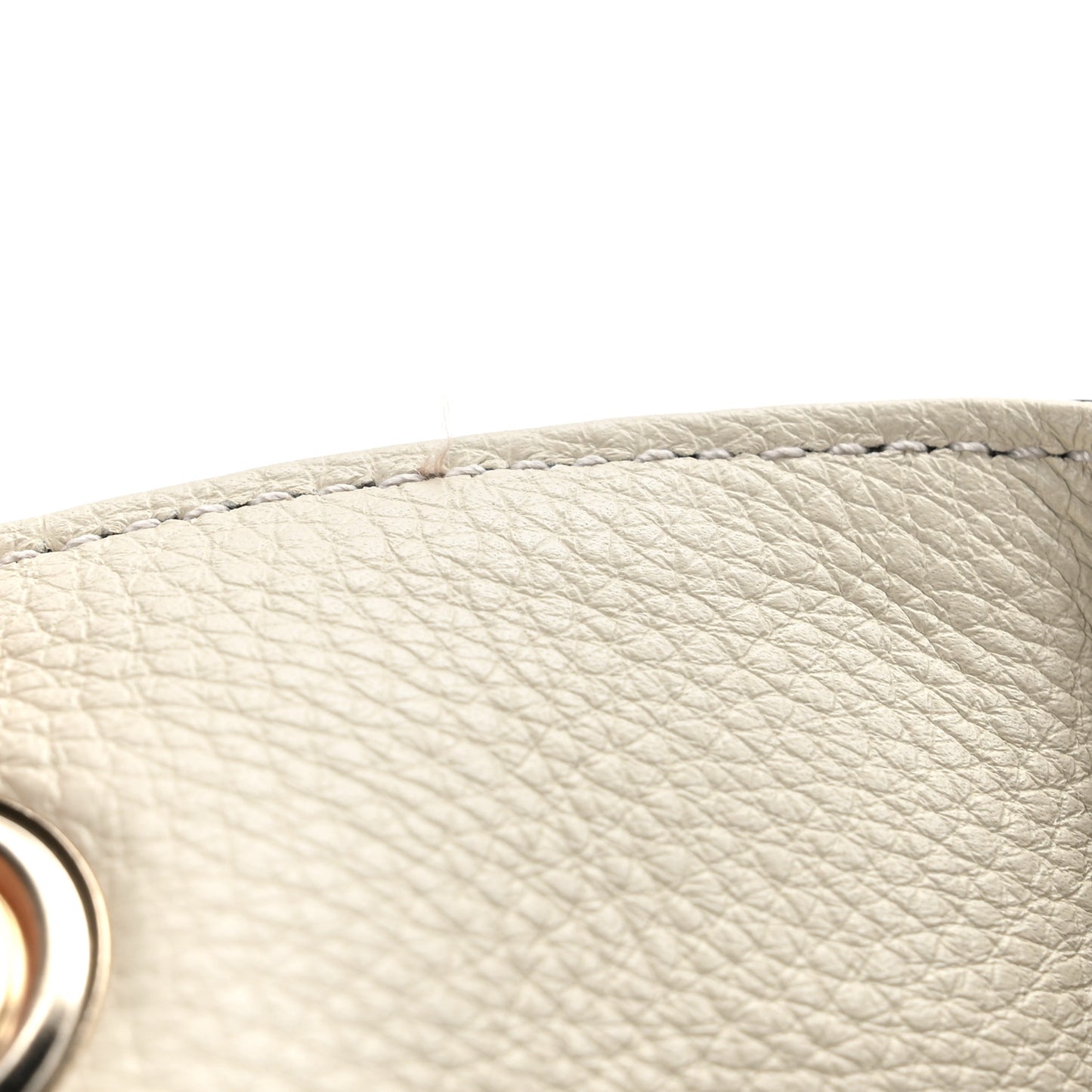 Pebbled Calfskin Medium Soho Chain Shoulder Bag Off White