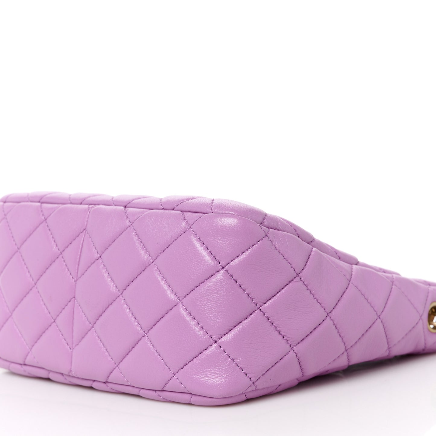 Lambskin Quilted Small Pearl Crush Hobo Purple
