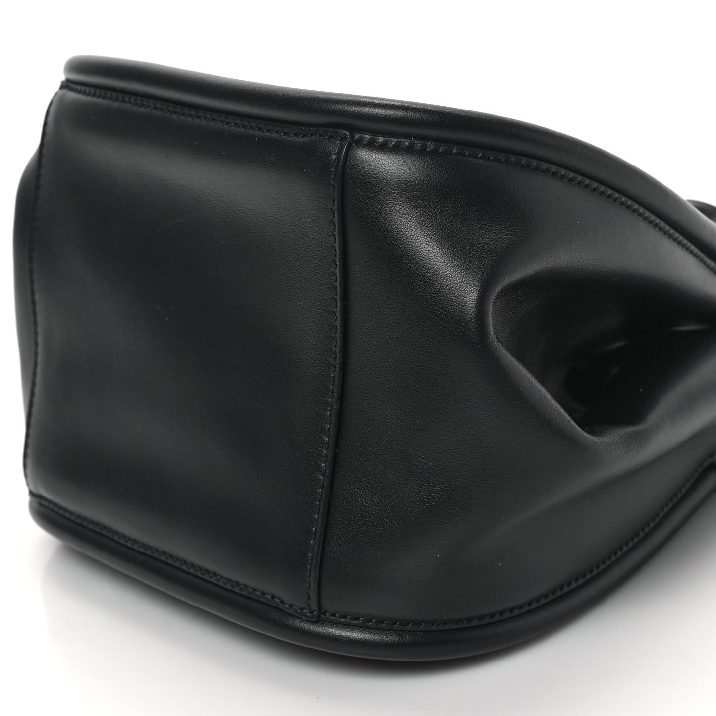 Calfskin Small Ruched Tote Black