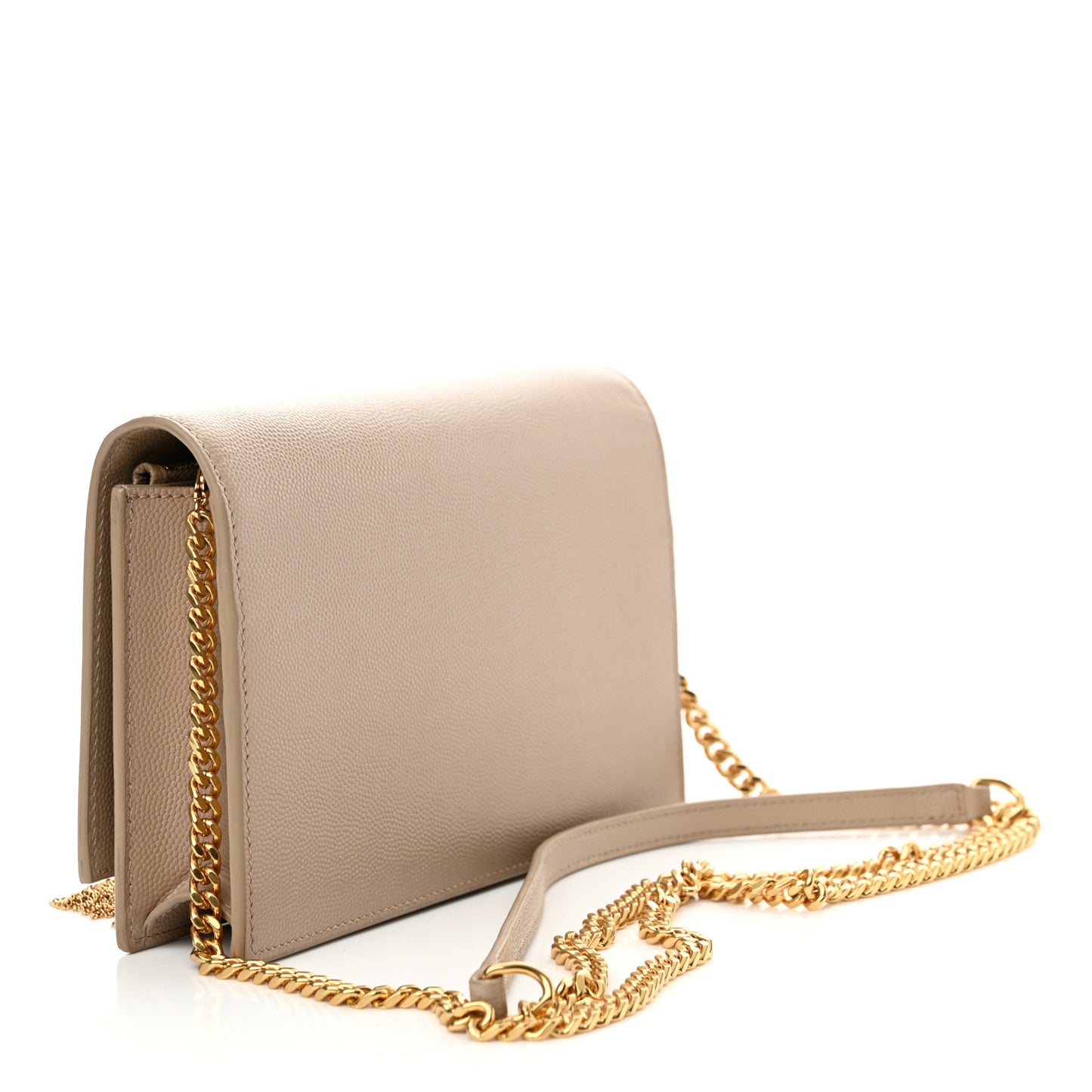 Smooth Calfskin Classic Monogram Kate Tassel Chain Wallet Nude Powder