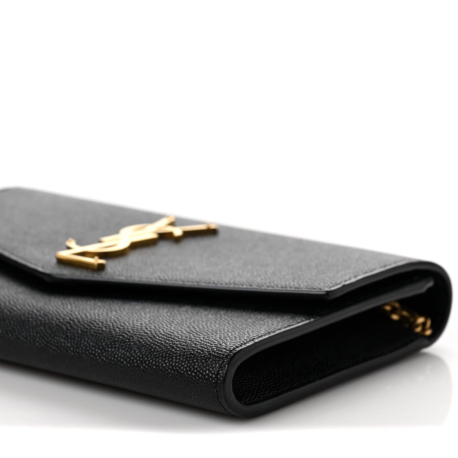 Saint Laurent Grain De Poudre Uptown Chain Wallet Black 9 of 9