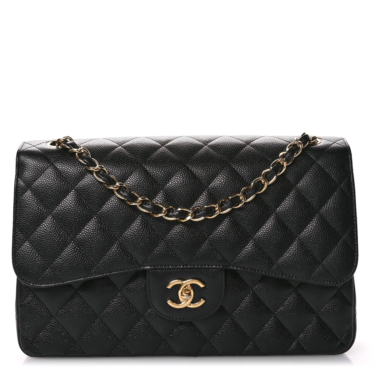 Chanel Caviar Quilted Jumbo Double Flap Black 1 of 11