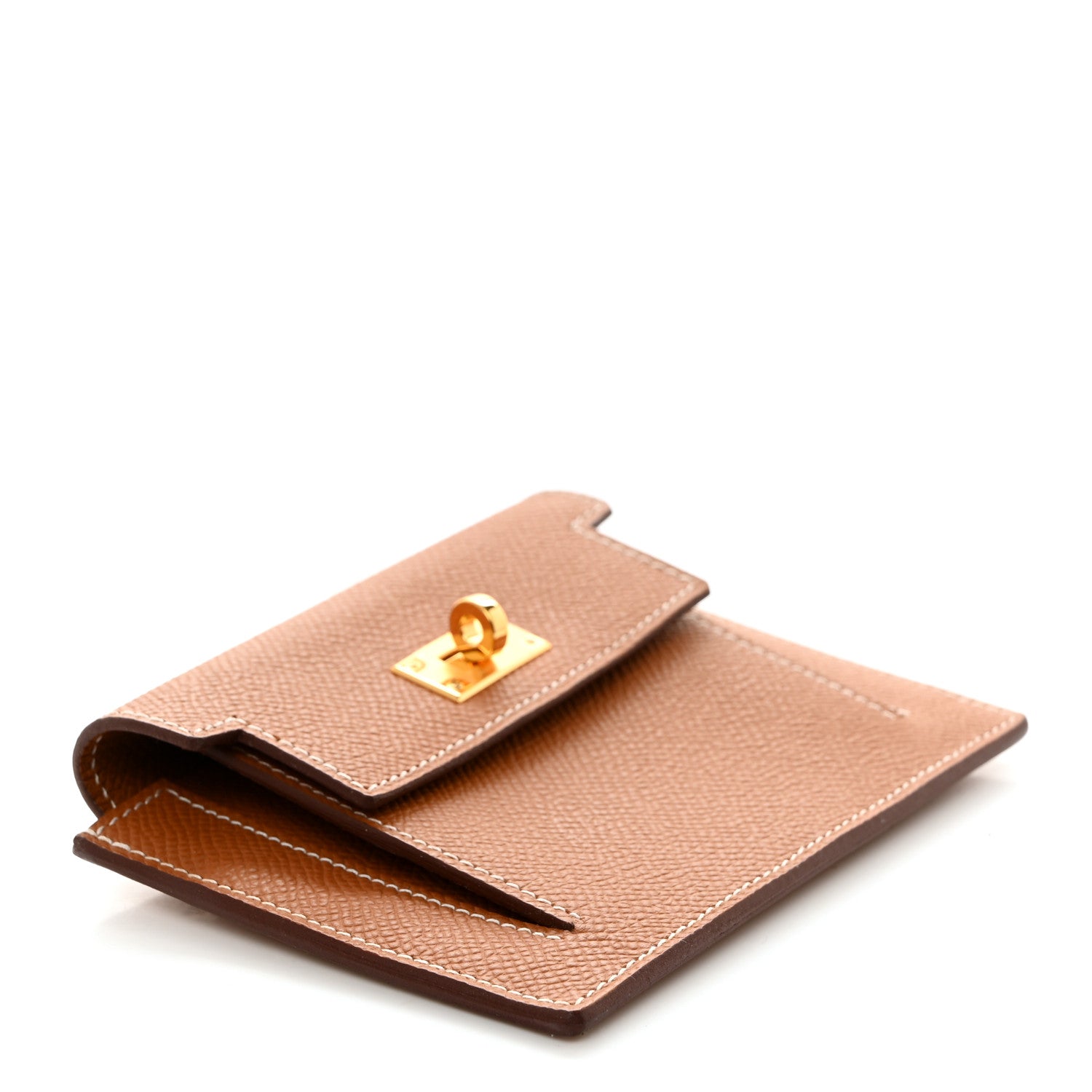 Hermes Epsom Kelly Pocket Compact Wallet Gold 4 of 8
