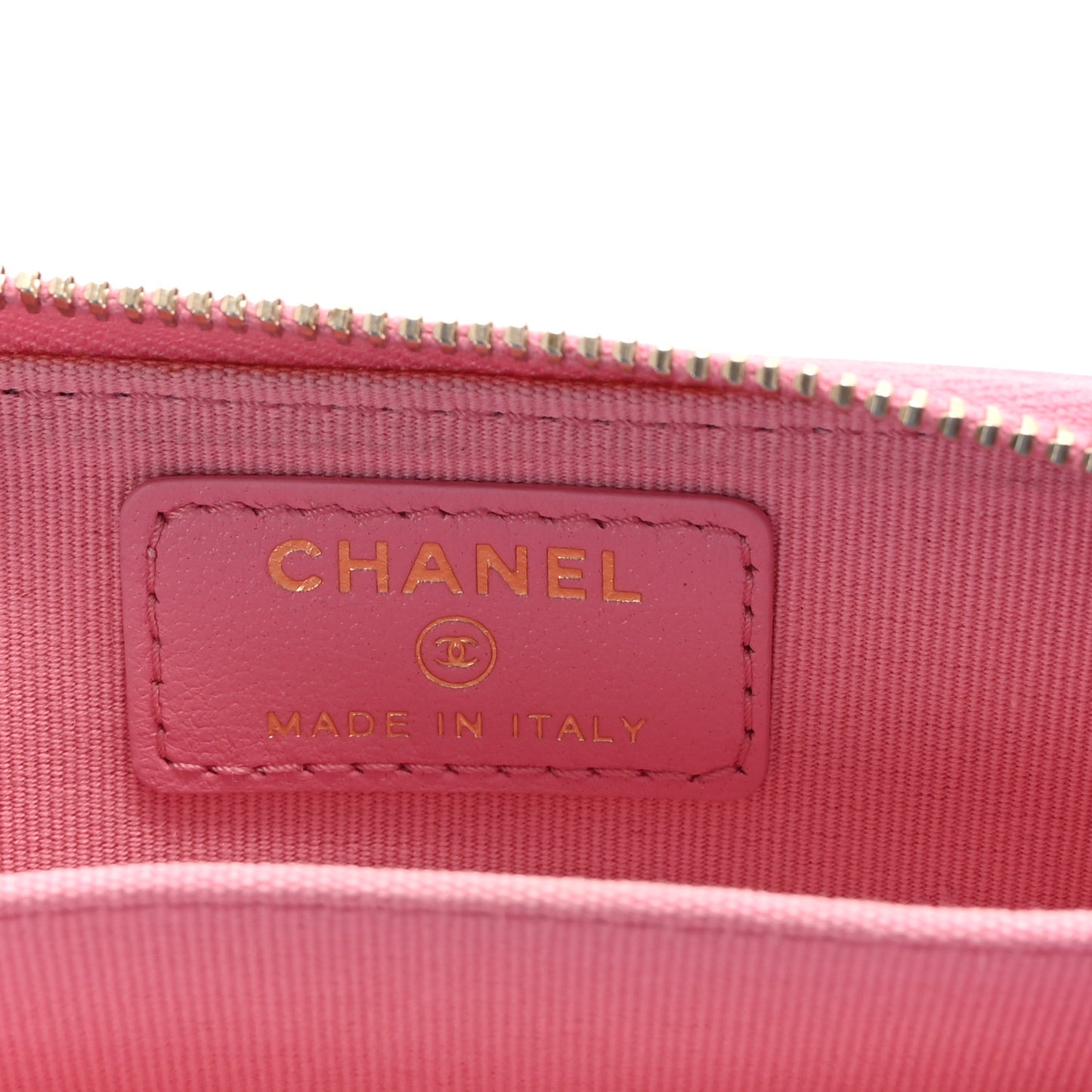 Lambskin Quilted Zip Around Coin Purse Wallet Pink