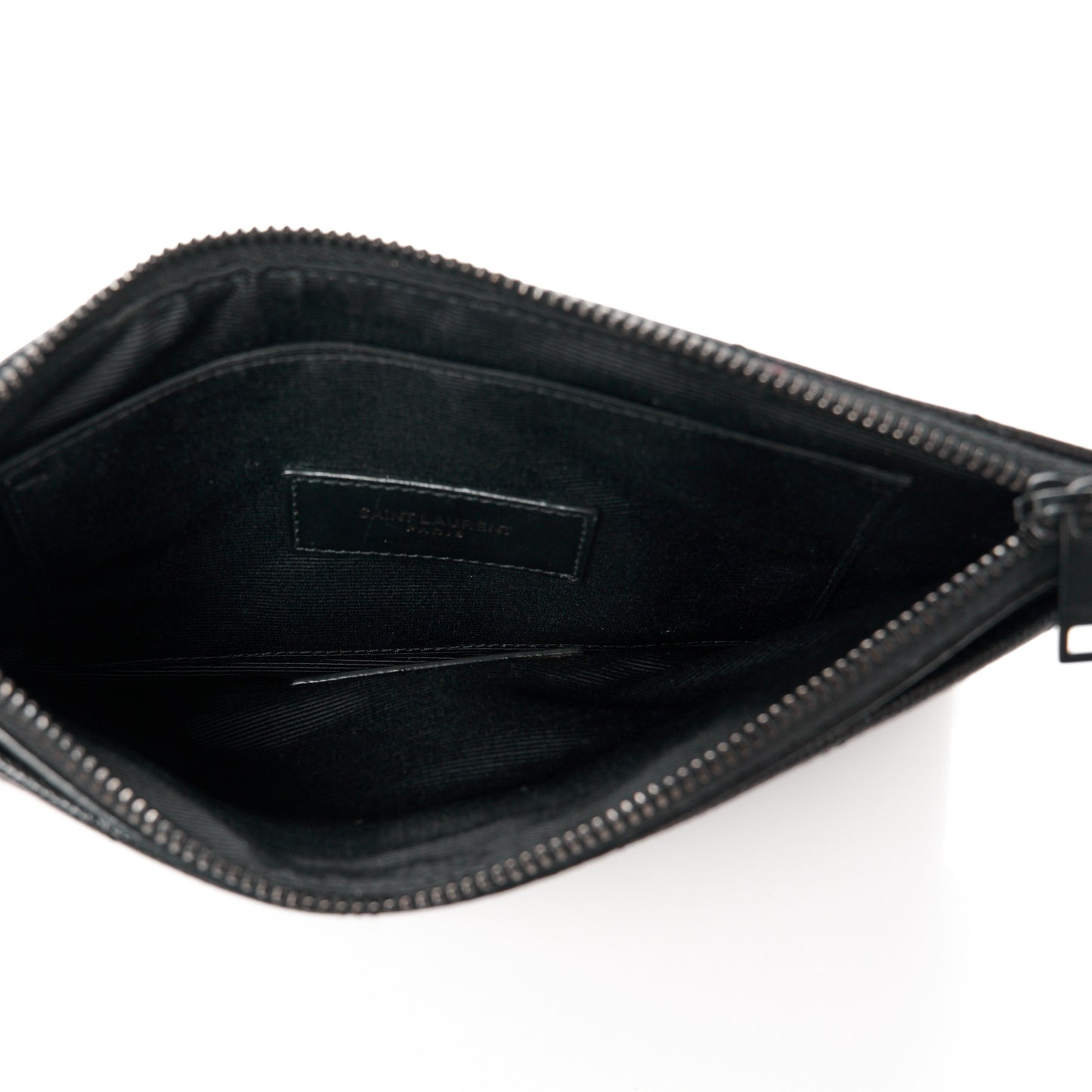 Grain De Poudre Chevron Monogram Monochrome Bill Pouch Black