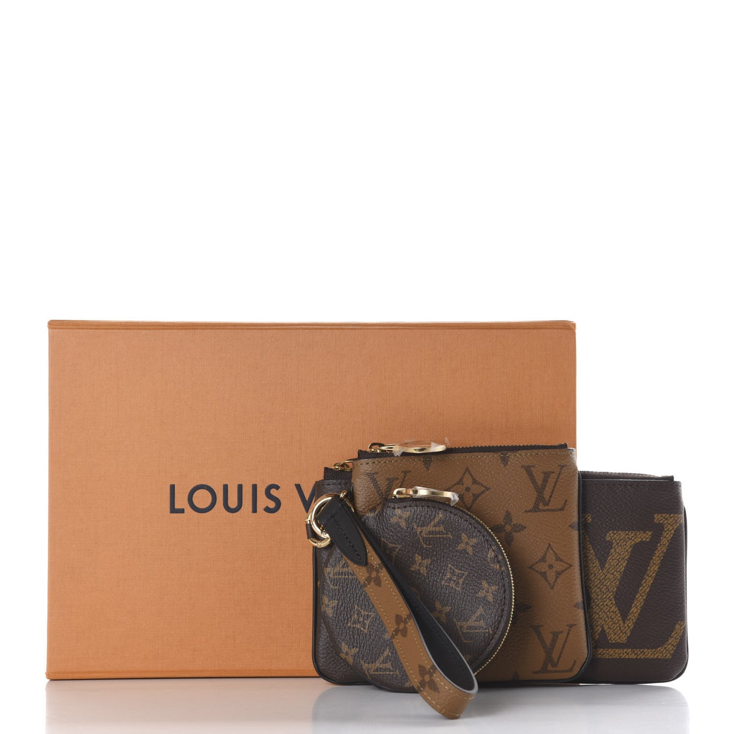 Reverse Monogram Giant Trio Pouch