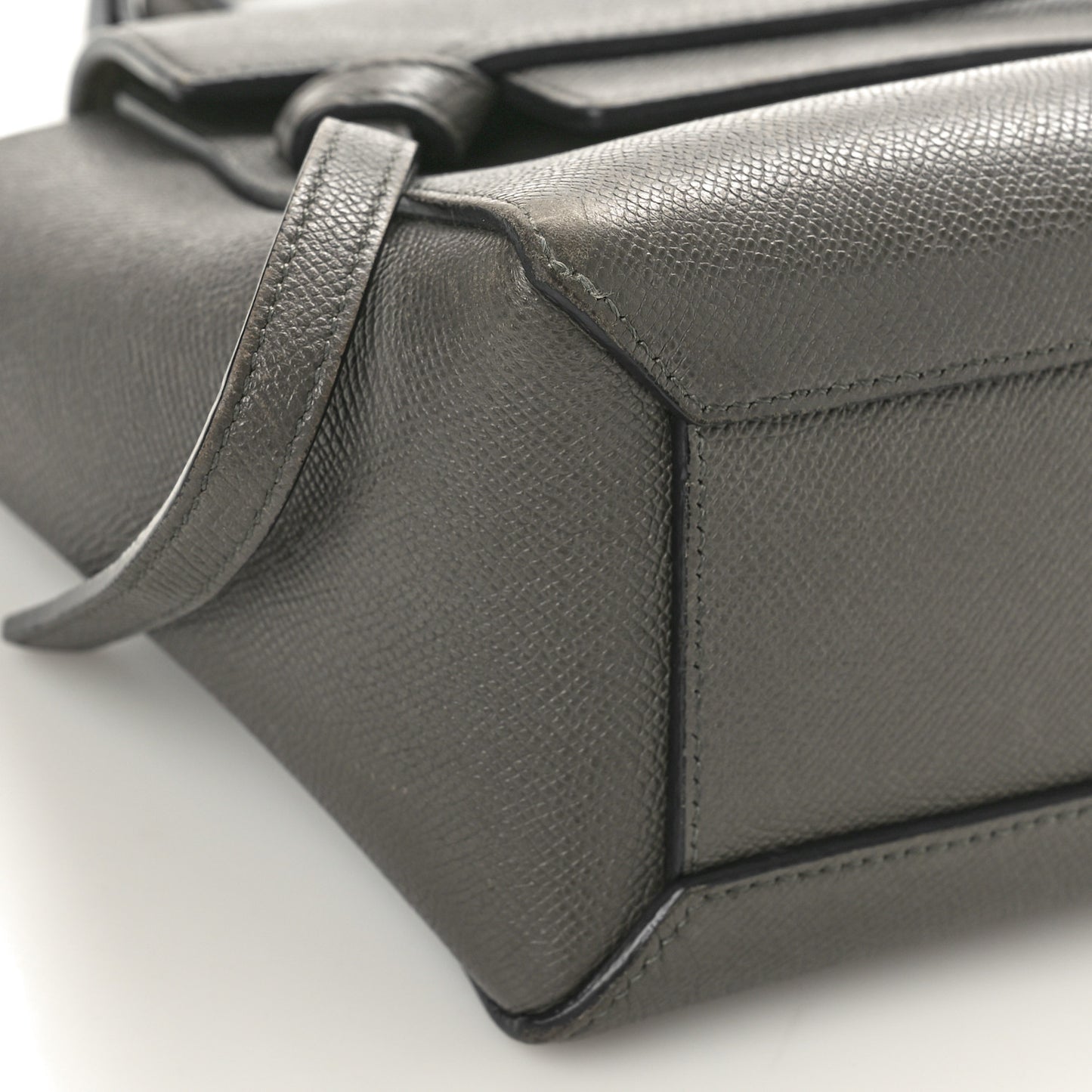 Grained Calfskin Nano Belt Bag Grey