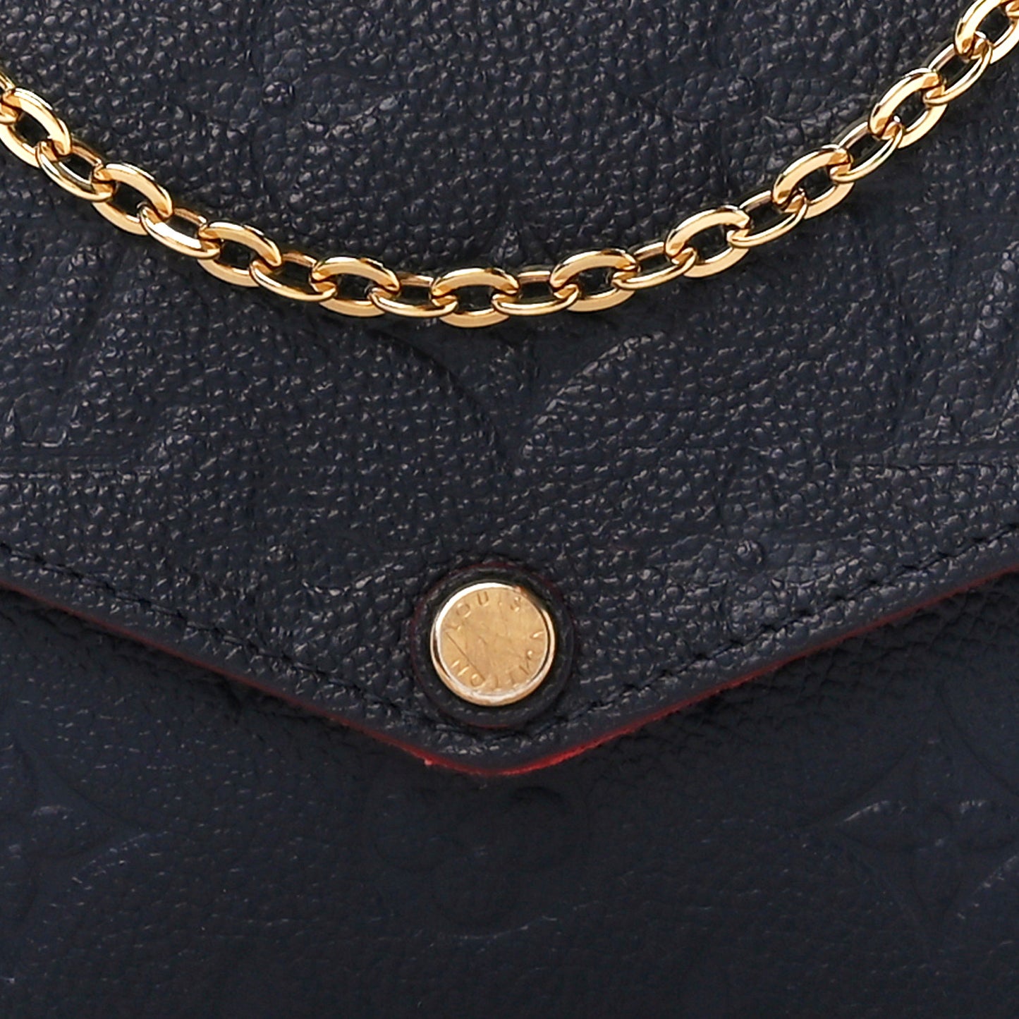 Empreinte Pochette Felicie Chain Wallet Marine Rouge