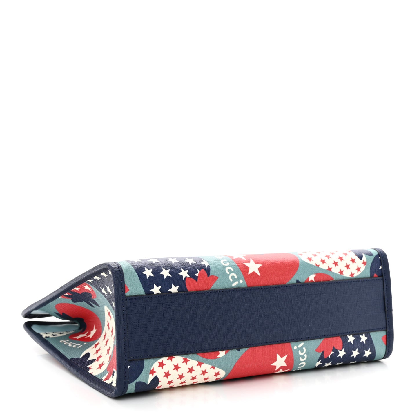 Coated Canvas Strawberry Stars Childrens Tote Red White Blue