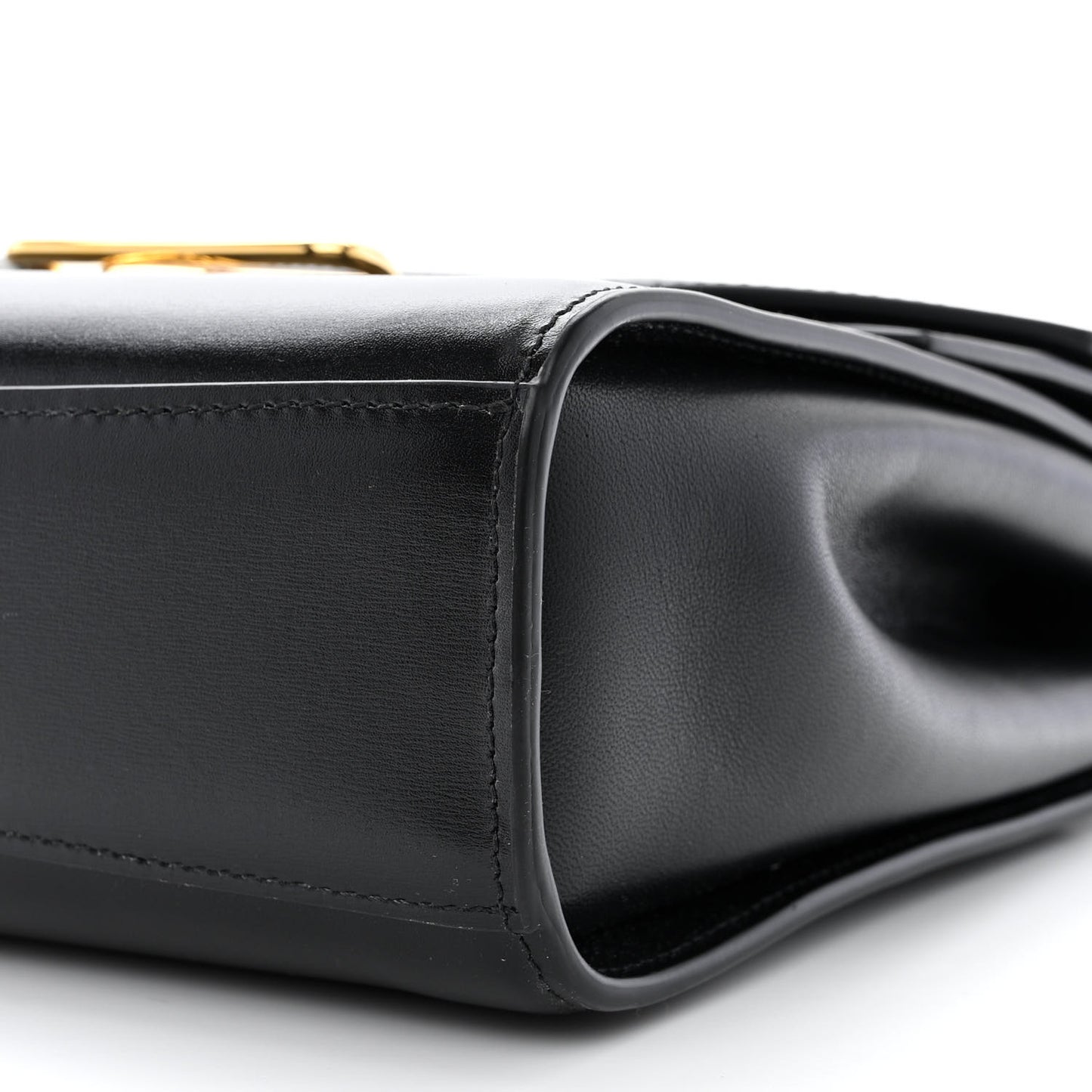 Box Calfskin Nappa Clip Bag Black