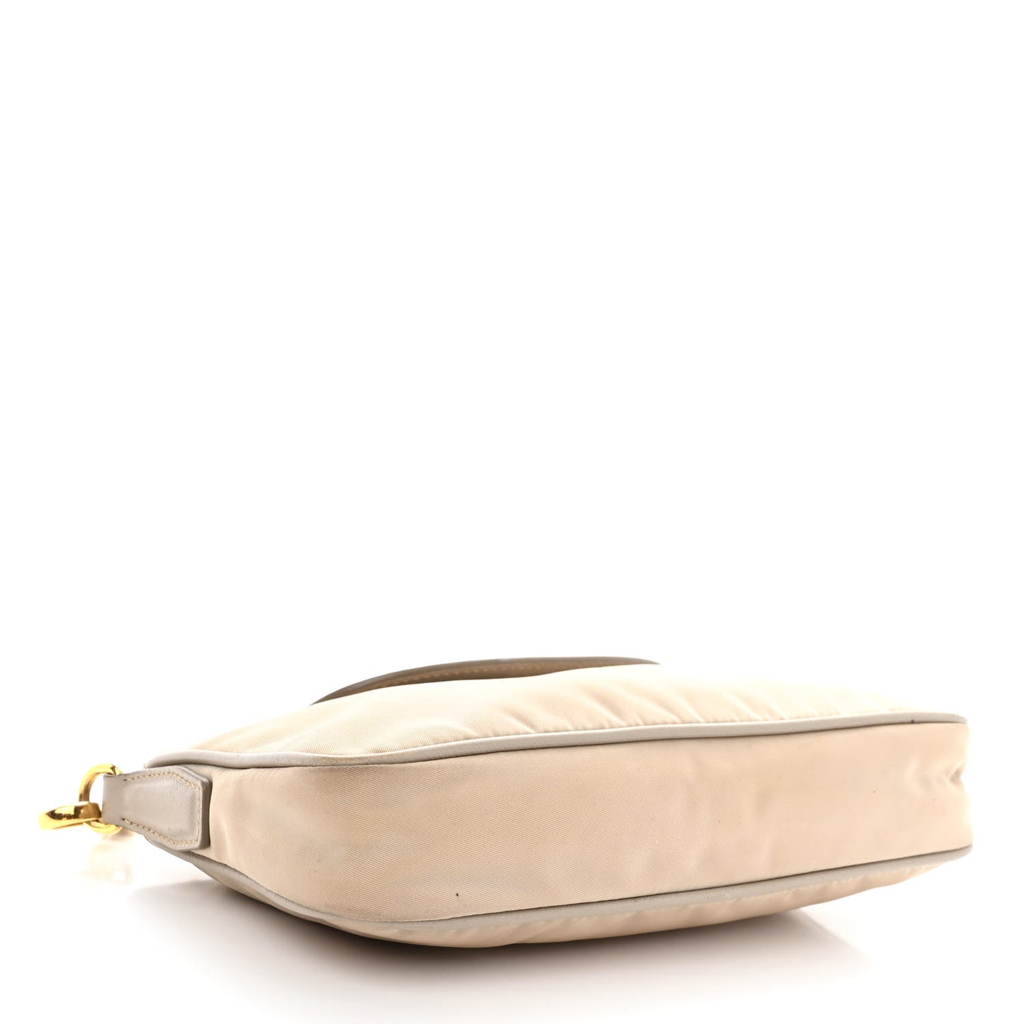 Tessuto Nylon Saffiano Crossbody Bag Talco
