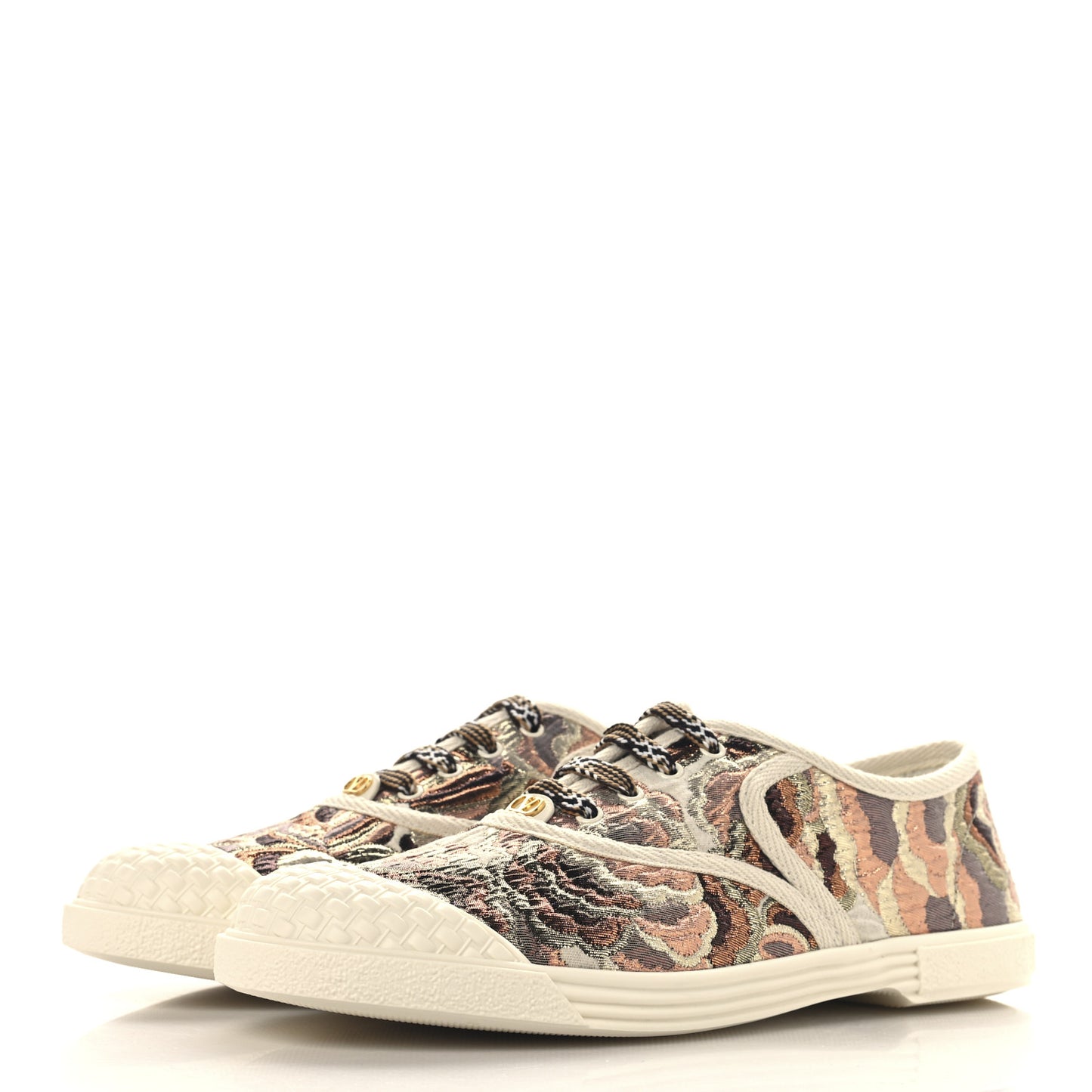 Metallic Jacquard Apres L'hiver Womens Bay By Bay Sneakers 37 Ivory Multicolor