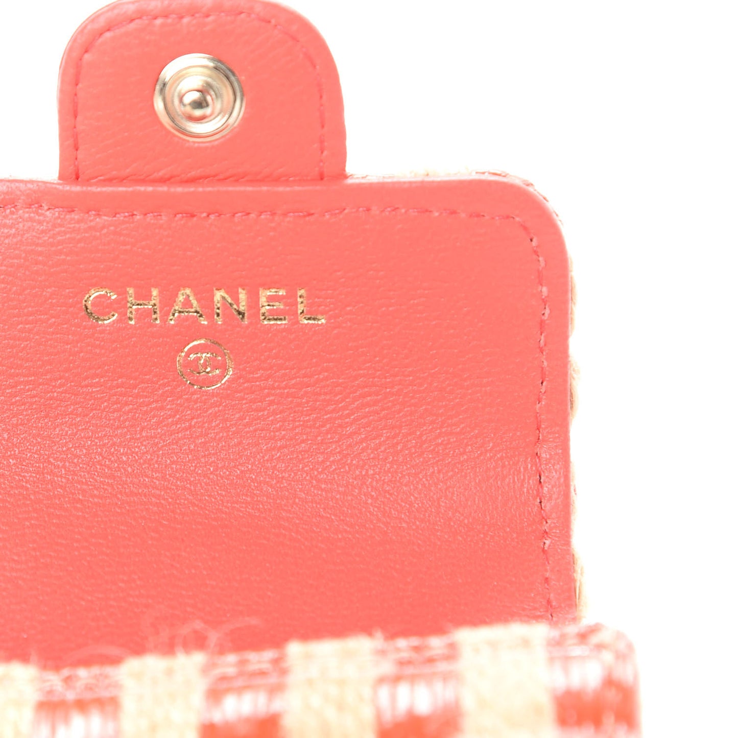 Raffia Jute Airpods Pro Case With Chain Red Beige
