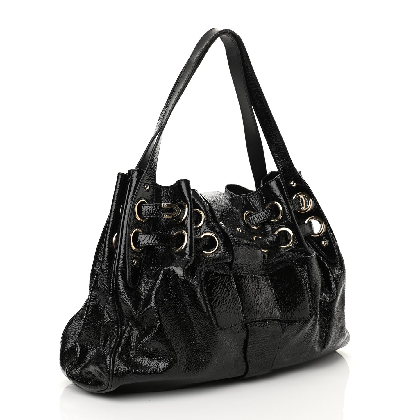 Crushed Patent Ramona Black