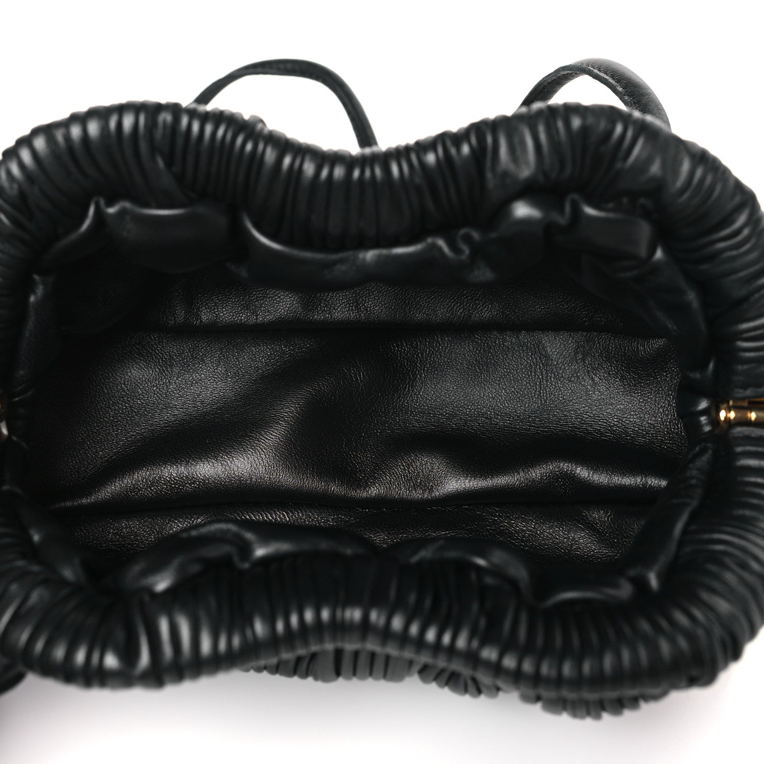 Mansur Gavriel Lambskin Pleated Mini Cloud Clutch Black 5 of 8