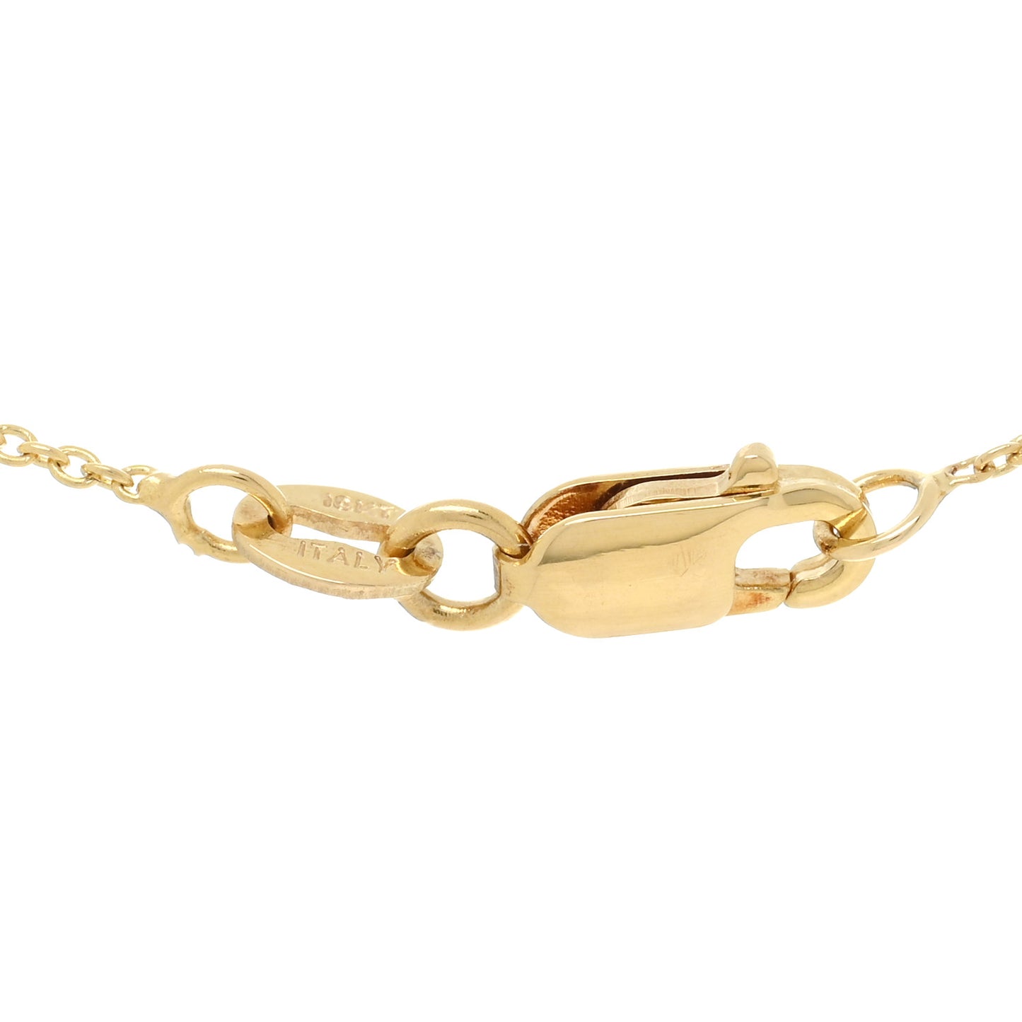 18K Yellow Gold Diamond Tiny Treasures Baby Cross Pendant Necklace