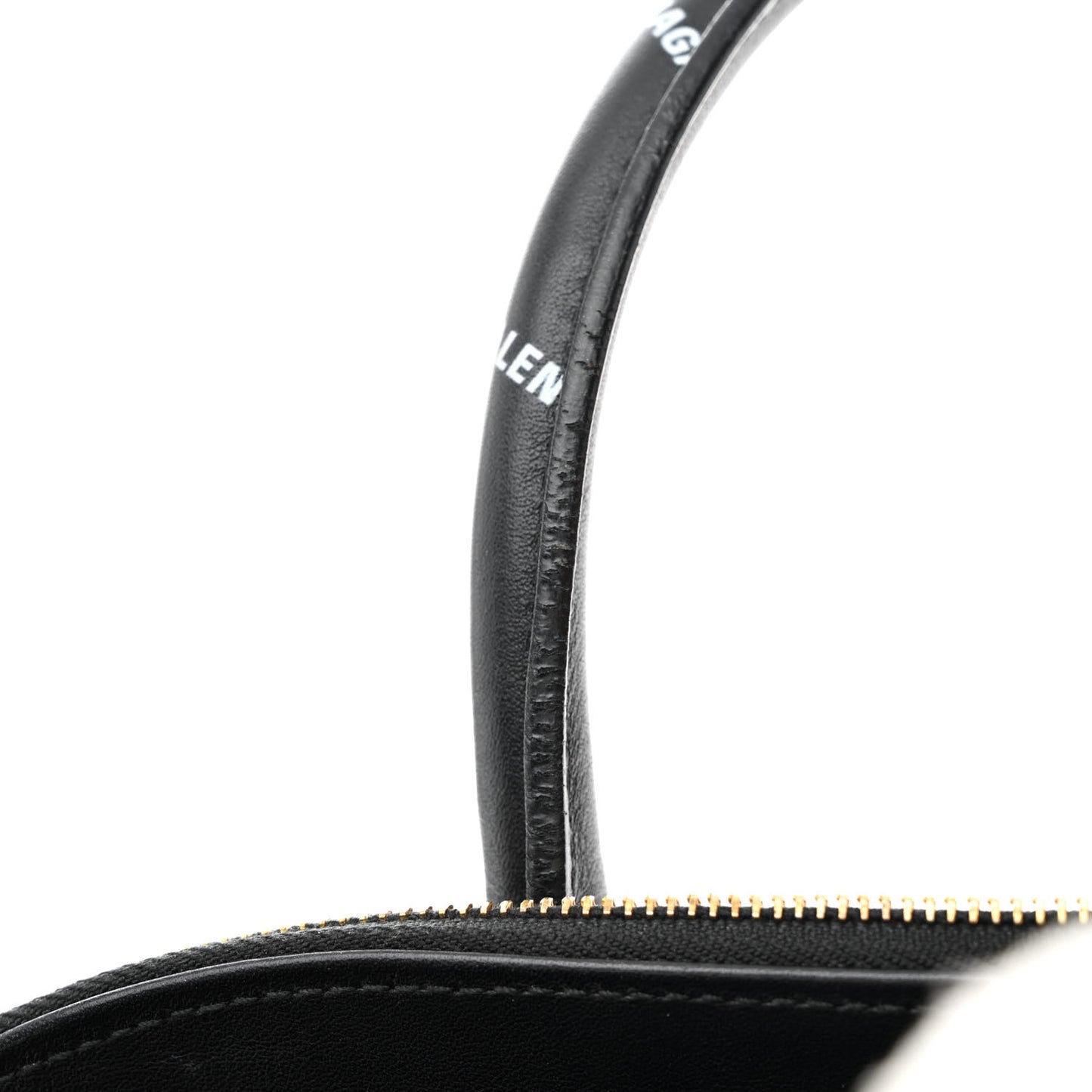 Calfskin Allover Logo M Ville Top Handle Bag Black
