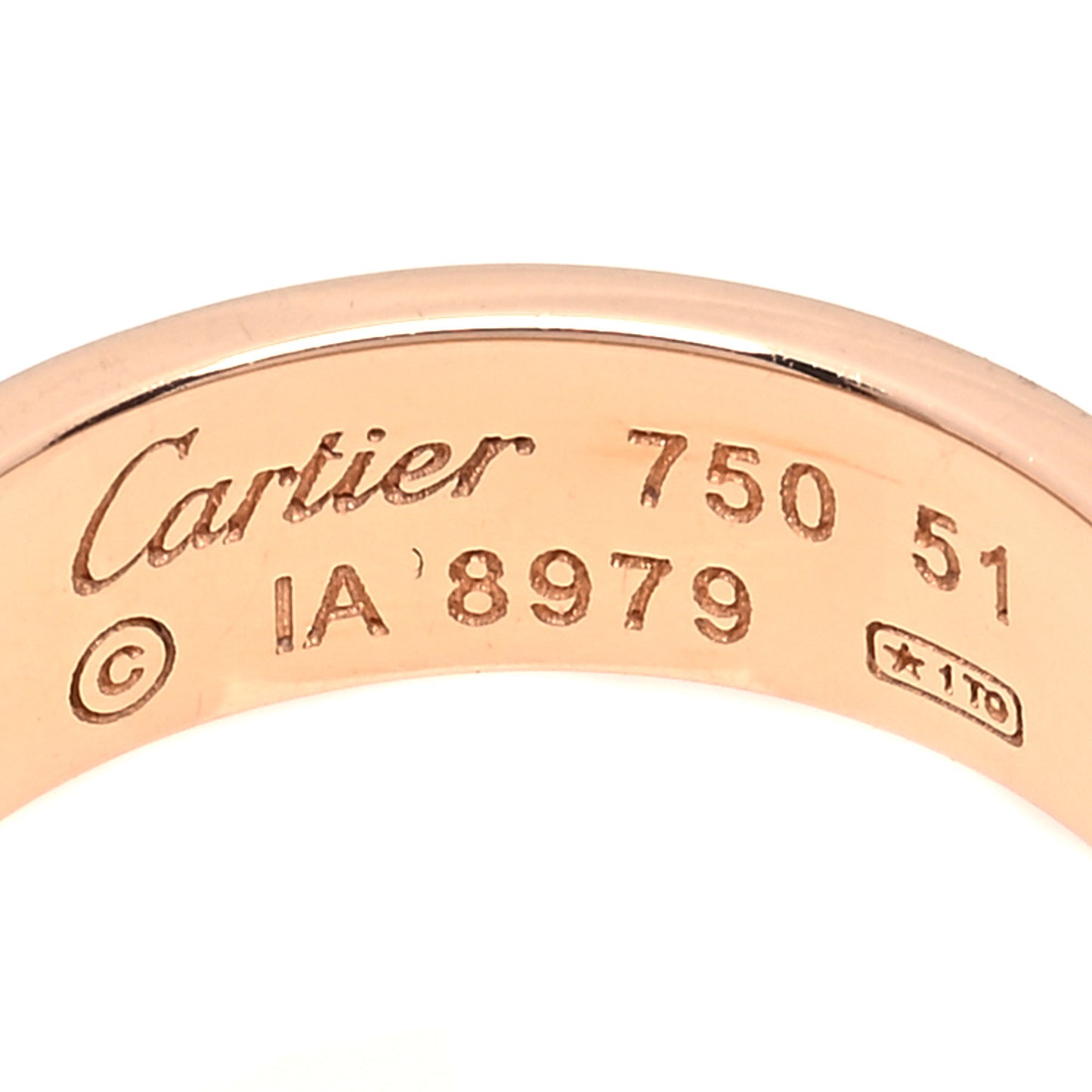 18K Pink Gold 5.5mm LOVE Ring 51 5.75