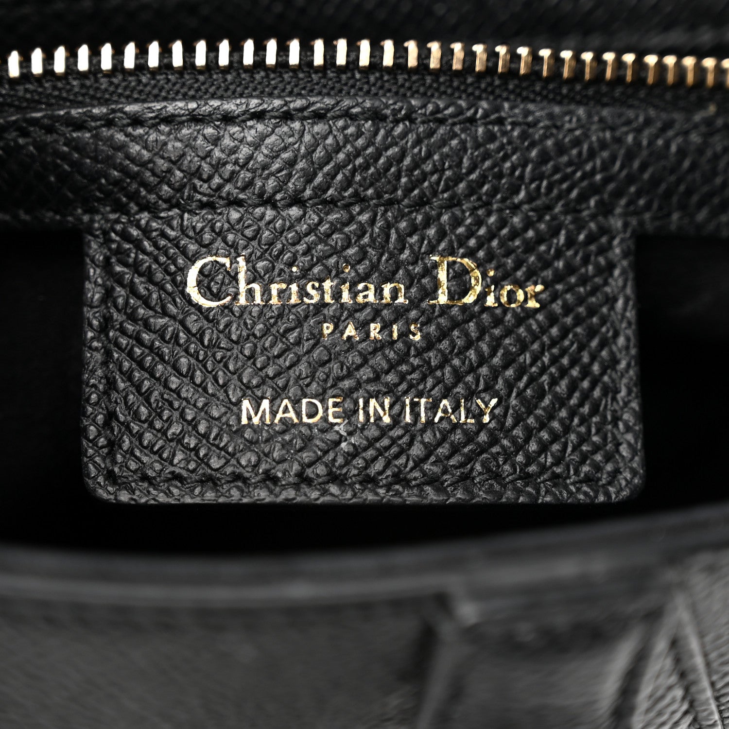 Christian Dior Grained Calfskin Saddle Bag With Strap Black 6 of 16