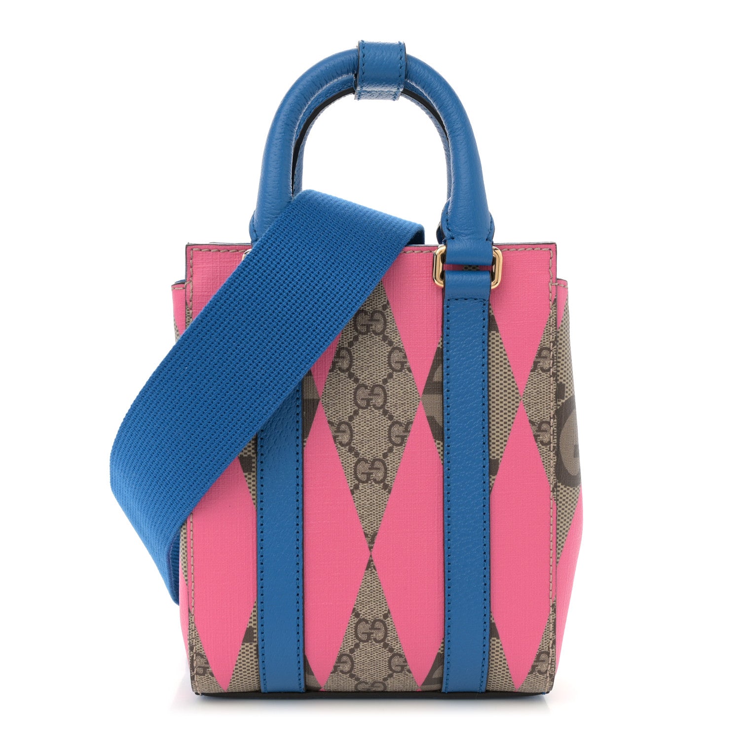 Gucci GG Supreme Monogram Textured Dollar Calfskin Rhombus Mini