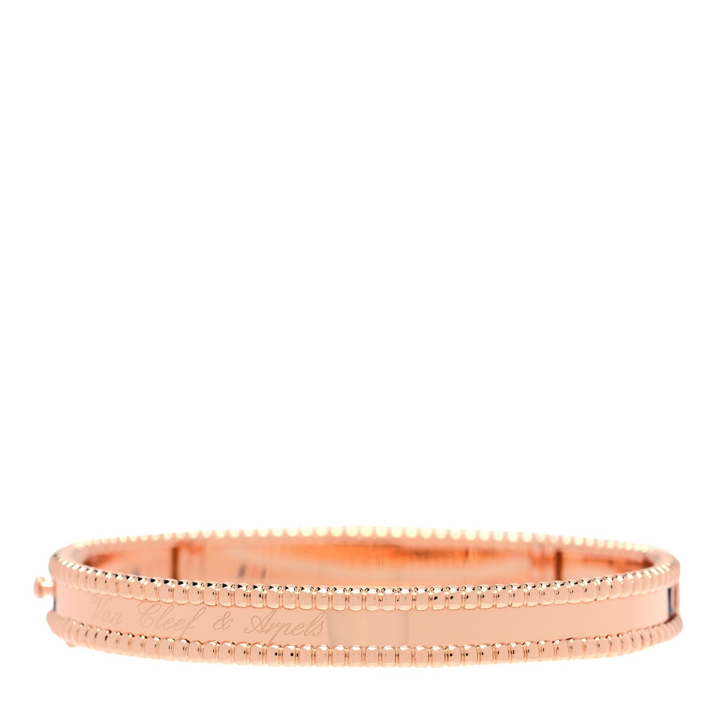 18K Rose Gold Perlee Signature Bangle Bracelet M