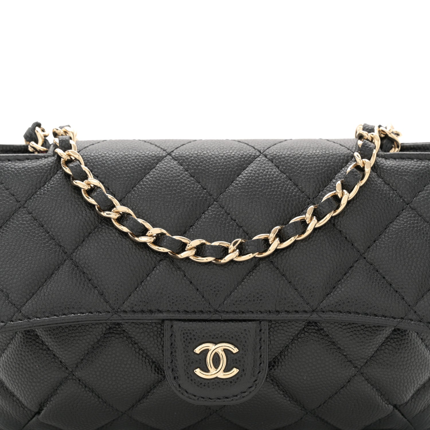 Chanel Caviar Fabric Graffiti Foldable Tote Bag With Chain Black Multicolor 14 of 19