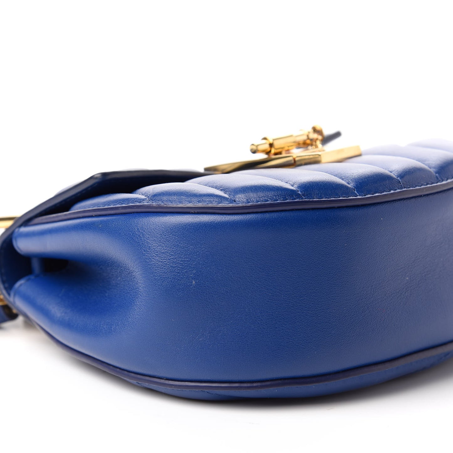 Calfskin Quilted Mini Drew Bijou Shoulder Bag Majesty Blue