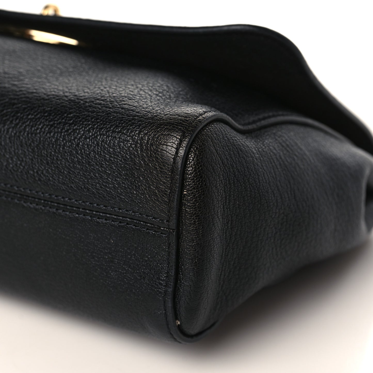 Small Classic Grain Calfskin Medium Lily Black