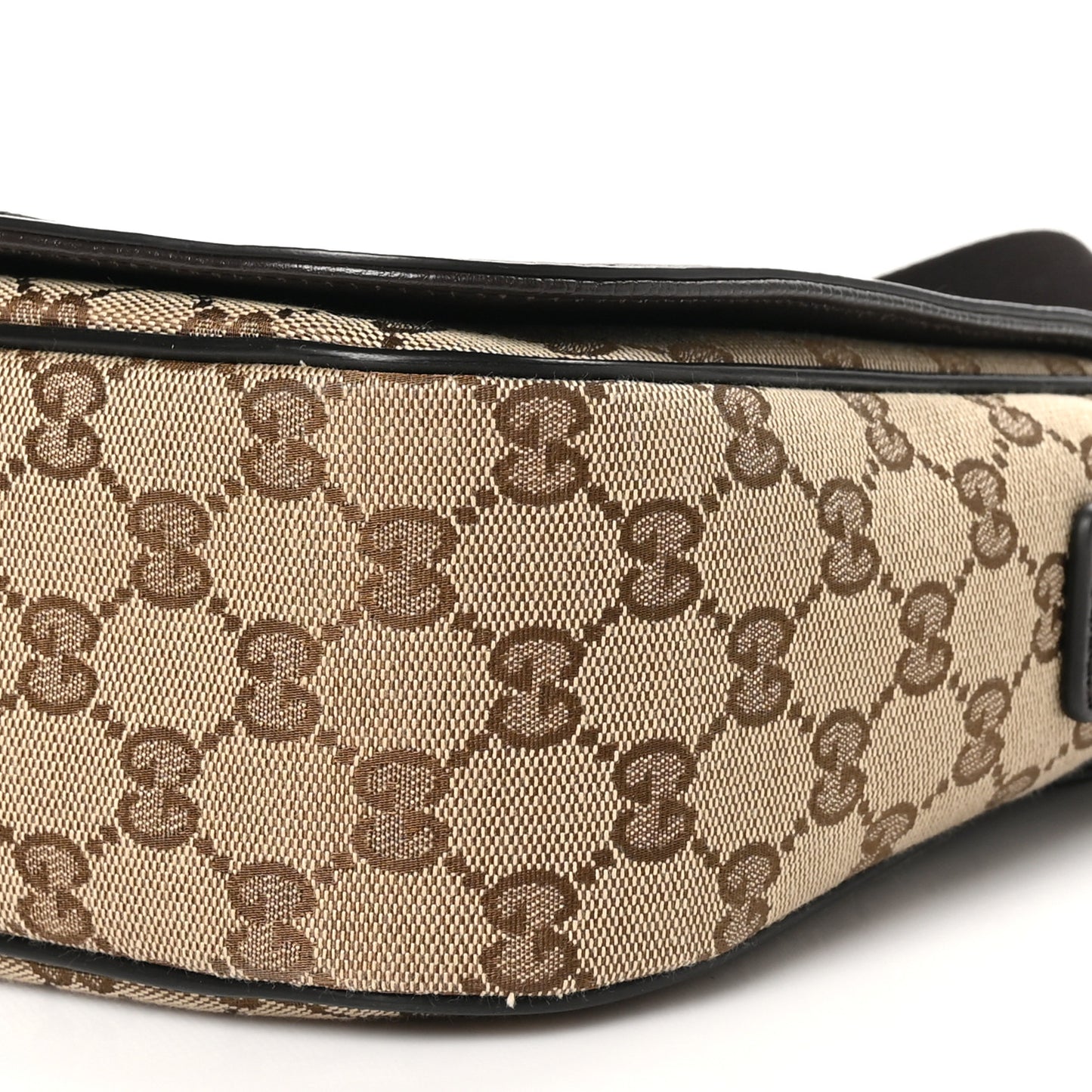 Monogram Flap Messenger Bag Beige Dark Brown