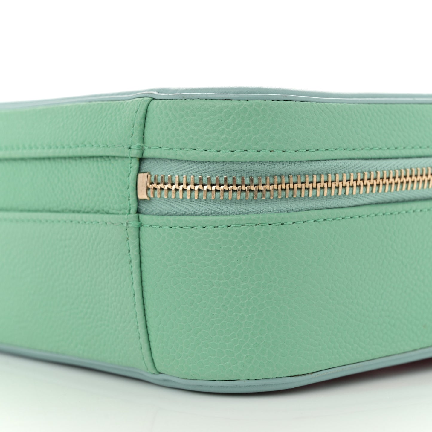 Caviar Quilted Medium CC Filigree Vanity Case Pink Green Blue