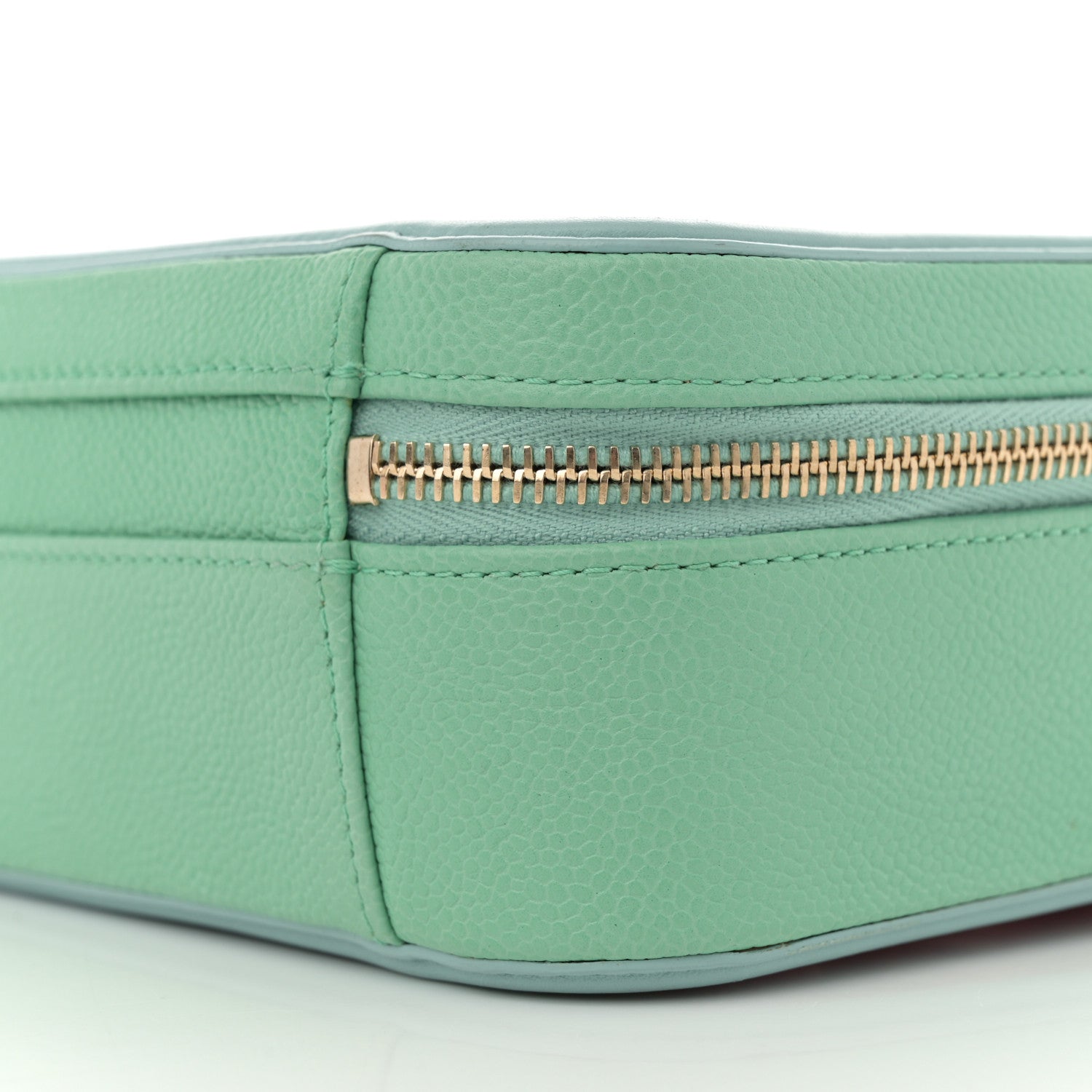 Chanel Caviar Quilted Medium CC Filigree Vanity Case Pink Green Blue 10 of 12